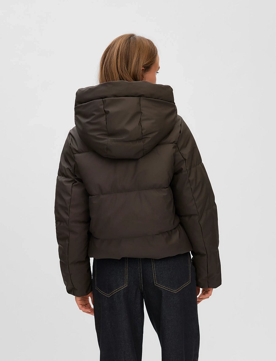 Vero Moda - VMGRETAANNA SHORT COATED JACKET NOOS - winter jacket - chocolate torte - 2