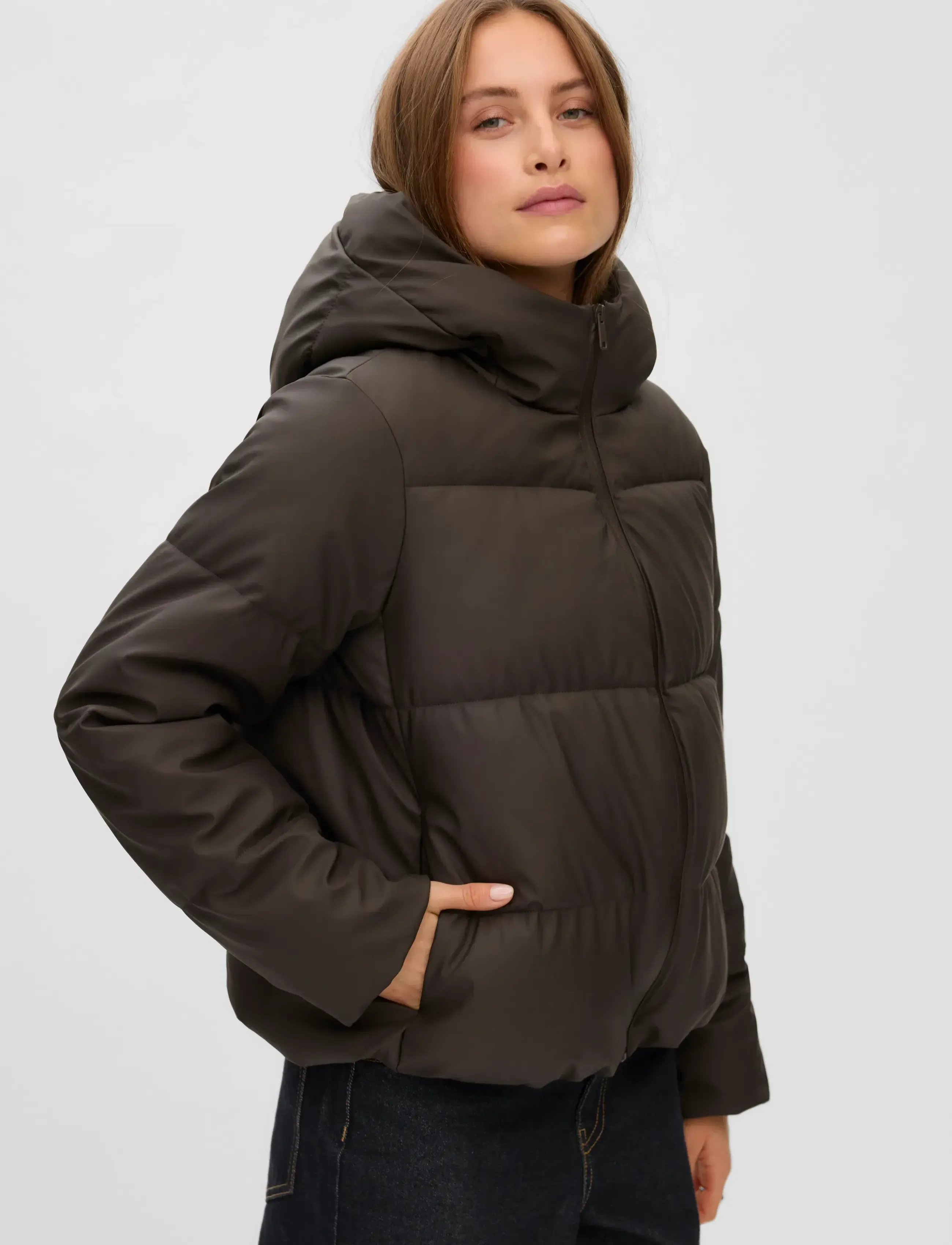 Vero Moda - VMGRETAANNA SHORT COATED JACKET NOOS - winter jacket - chocolate torte - 3