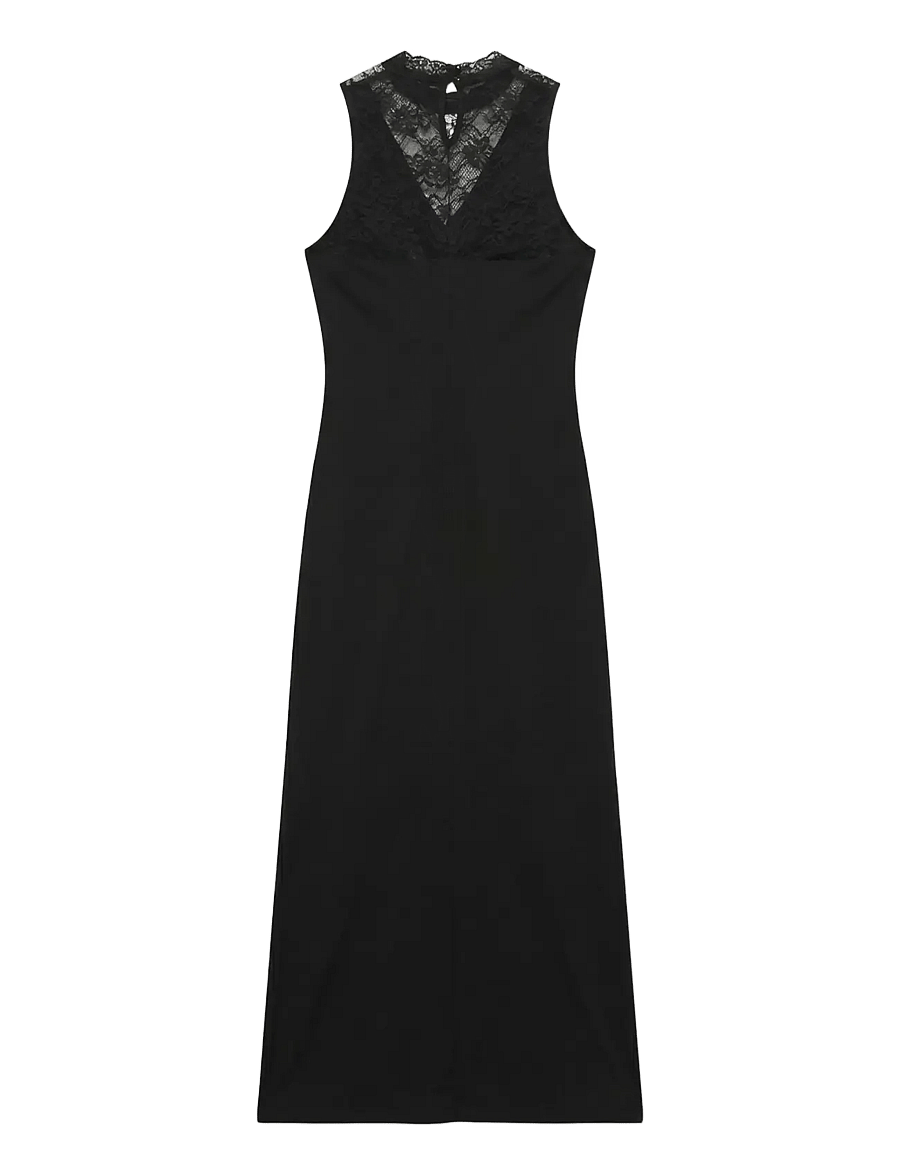 Vero Moda - VMCILJA SL ANKLE LACE DRESS JRS - spetsklänningar - black - 2