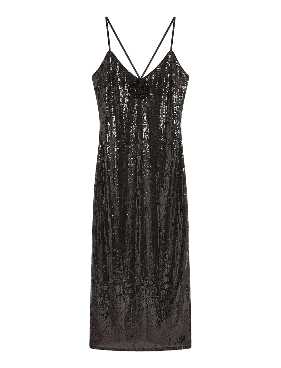 Vero Moda - VMKATHRINA SL SEQUIN DRESS JRS EXP - cocktailkleider - chocolate torte - 1