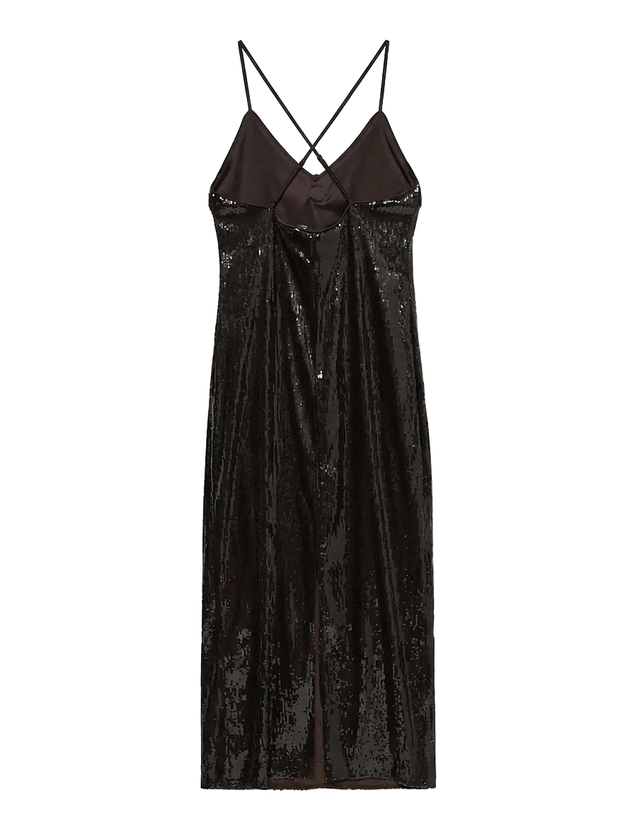 Vero Moda - VMKATHRINA SL SEQUIN DRESS JRS EXP - cocktailkleider - chocolate torte - 2