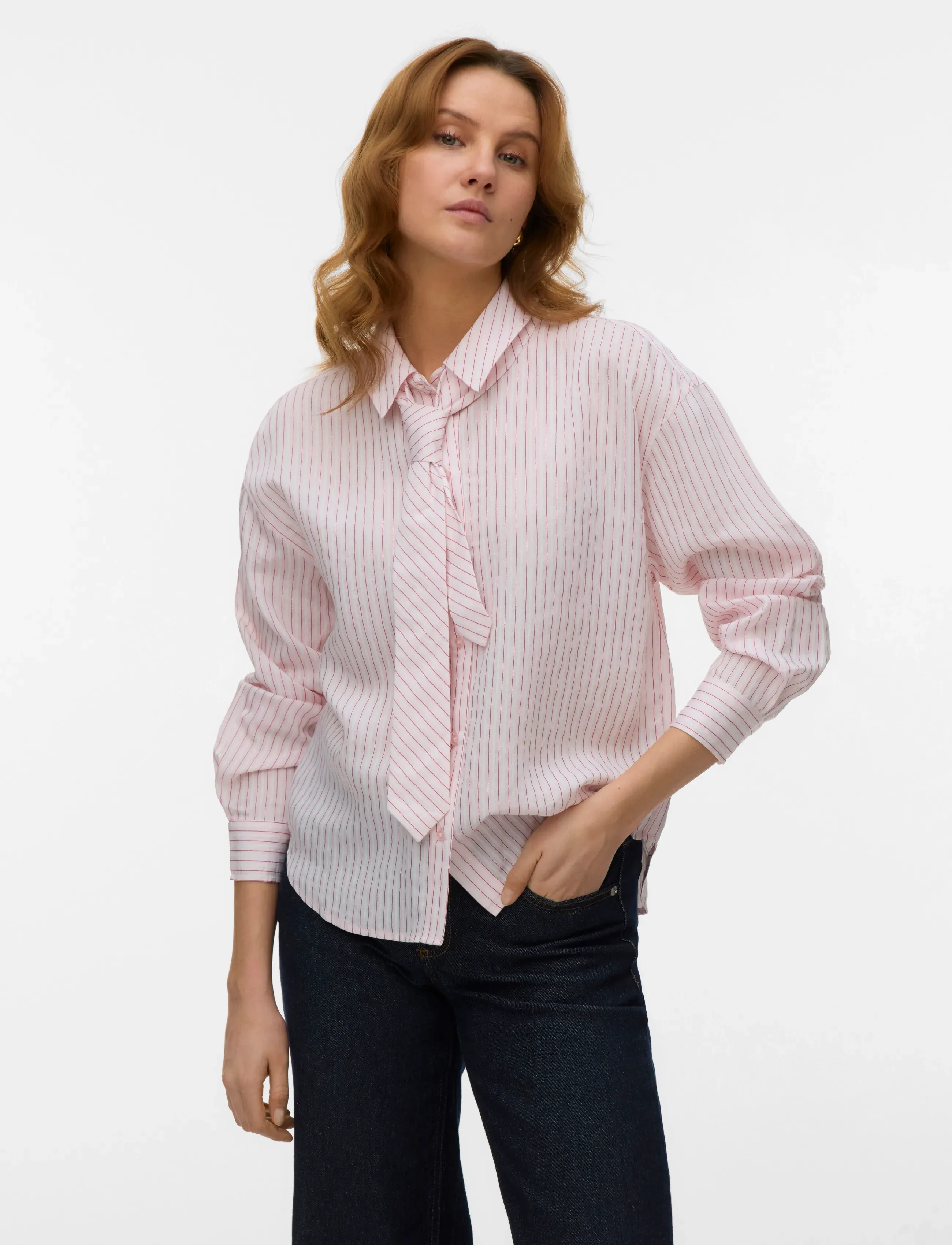 VERO MODA Vmjuliana Ls Tie Detail Shirt Exp skjortor dam – bild 6