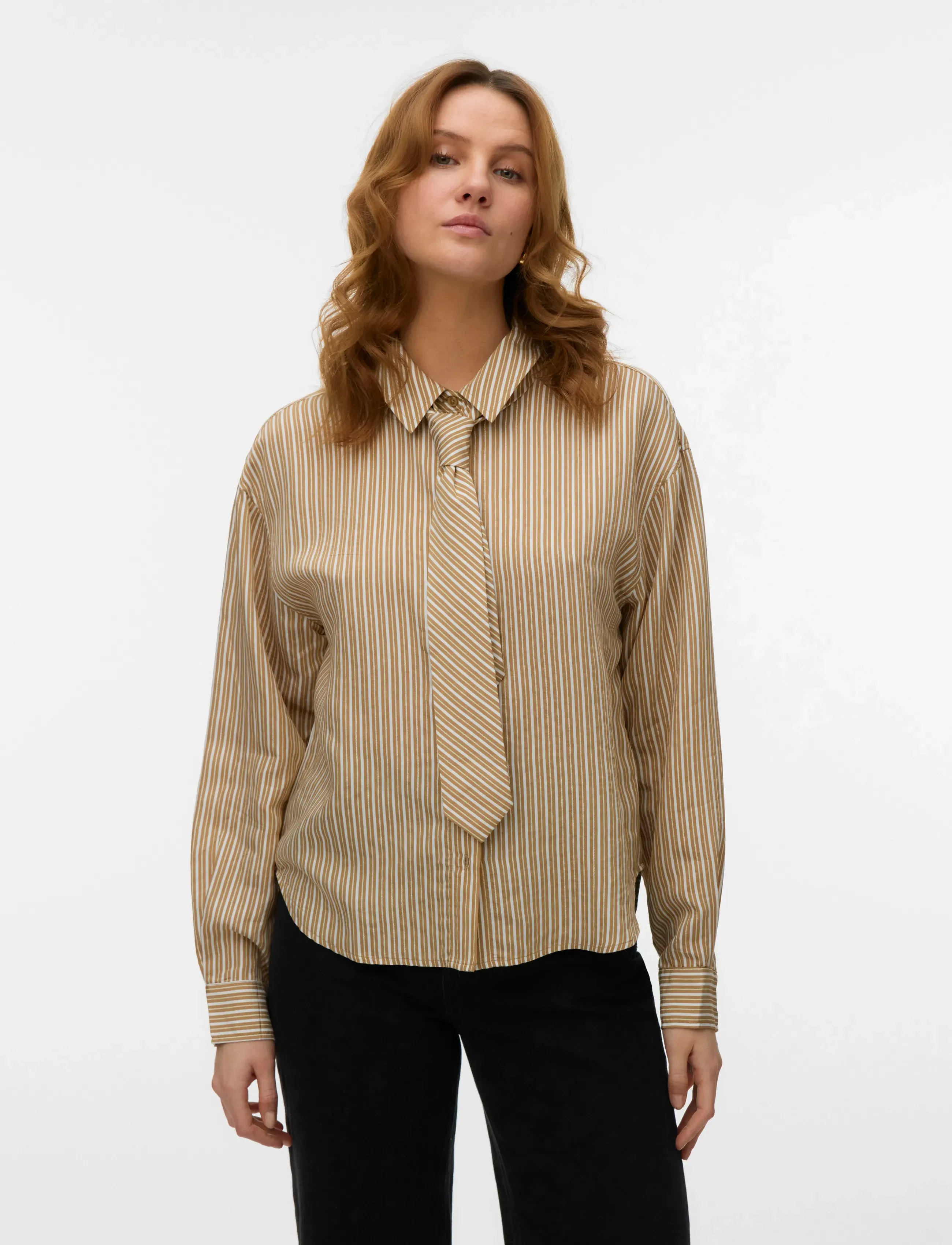 Vero Moda - VMJULIANA LS TIE DETAIL SHIRT EXP - langermede skjorter - star white - 4