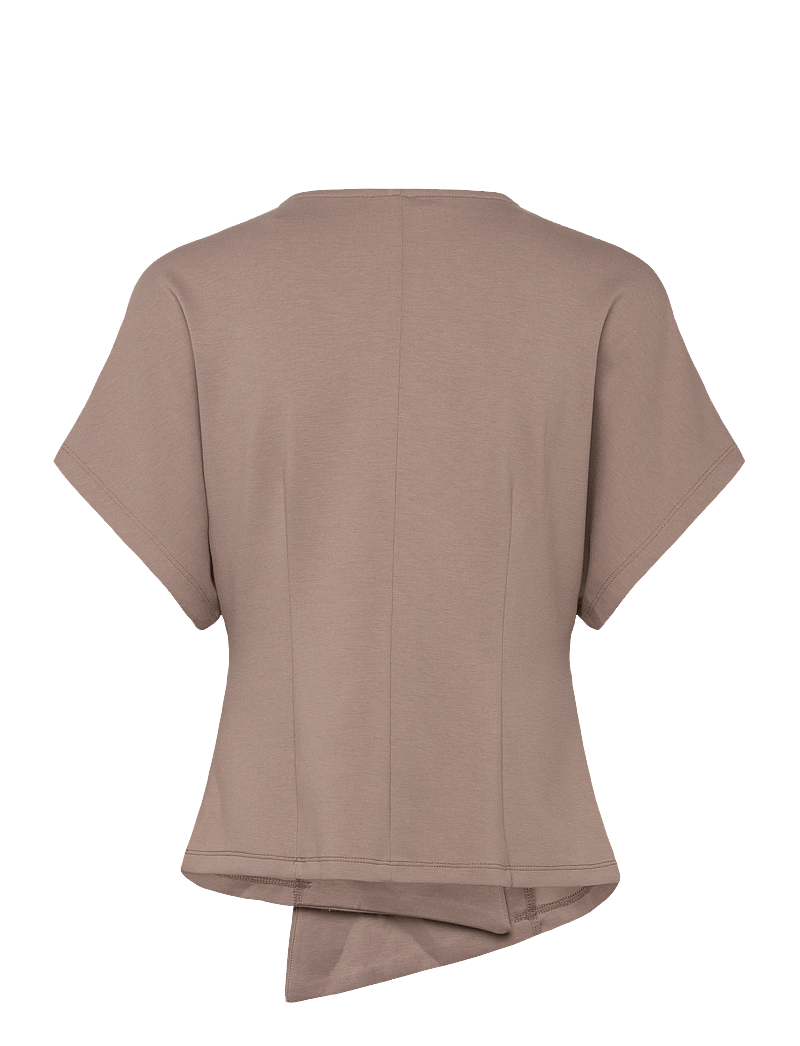 Vero Moda - VMSMILLA SONJA SS V-NECK TOP EXP - kurzämlige blusen - moon rock - 2