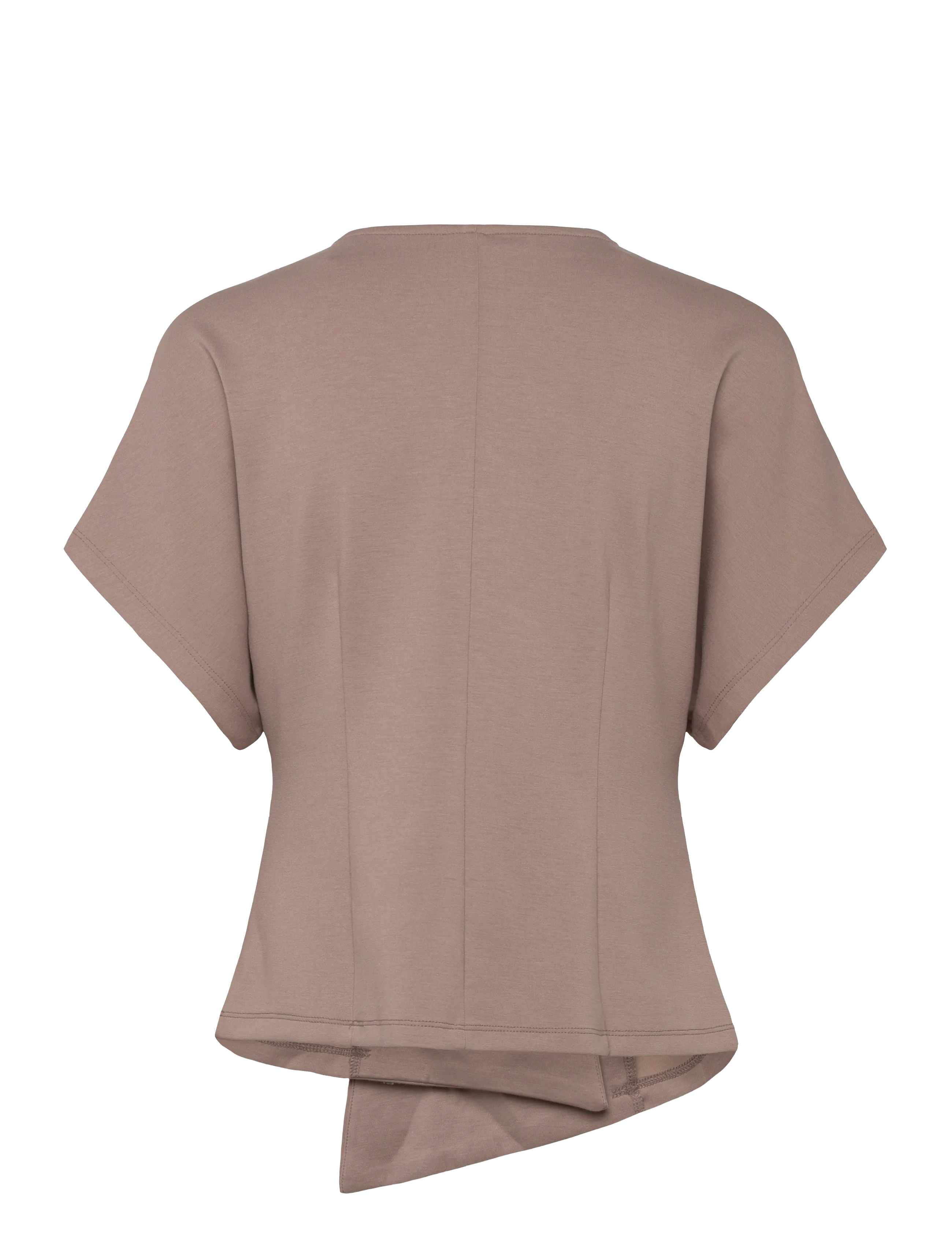 Vero Moda - VMSMILLA SONJA SS V-NECK TOP EXP - kurzärmelige blusen - moon rock - 2