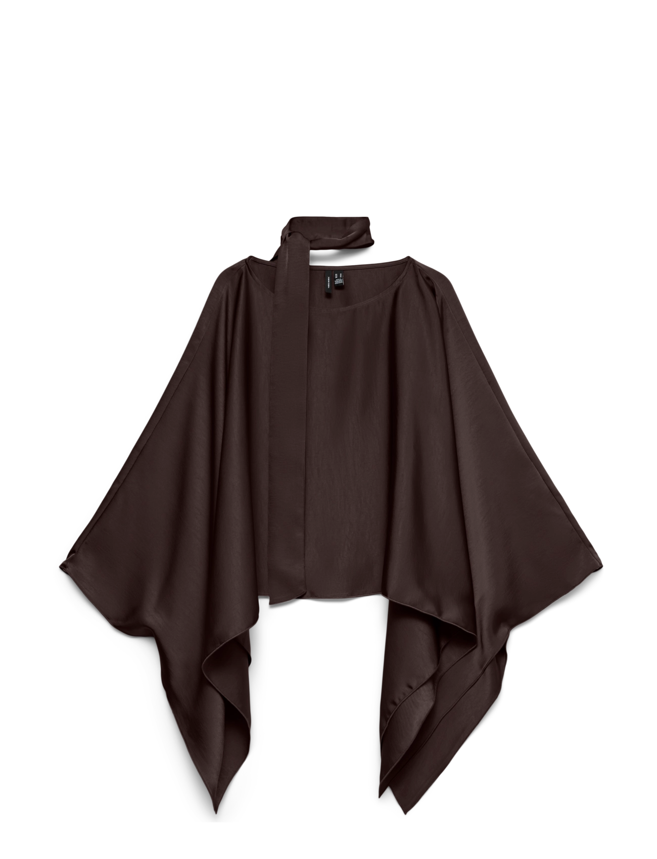 Vero Moda VMMIRO L/S CAPE SCARF TOP WVN - Blusar - CHOCOLATE TORTE / brown