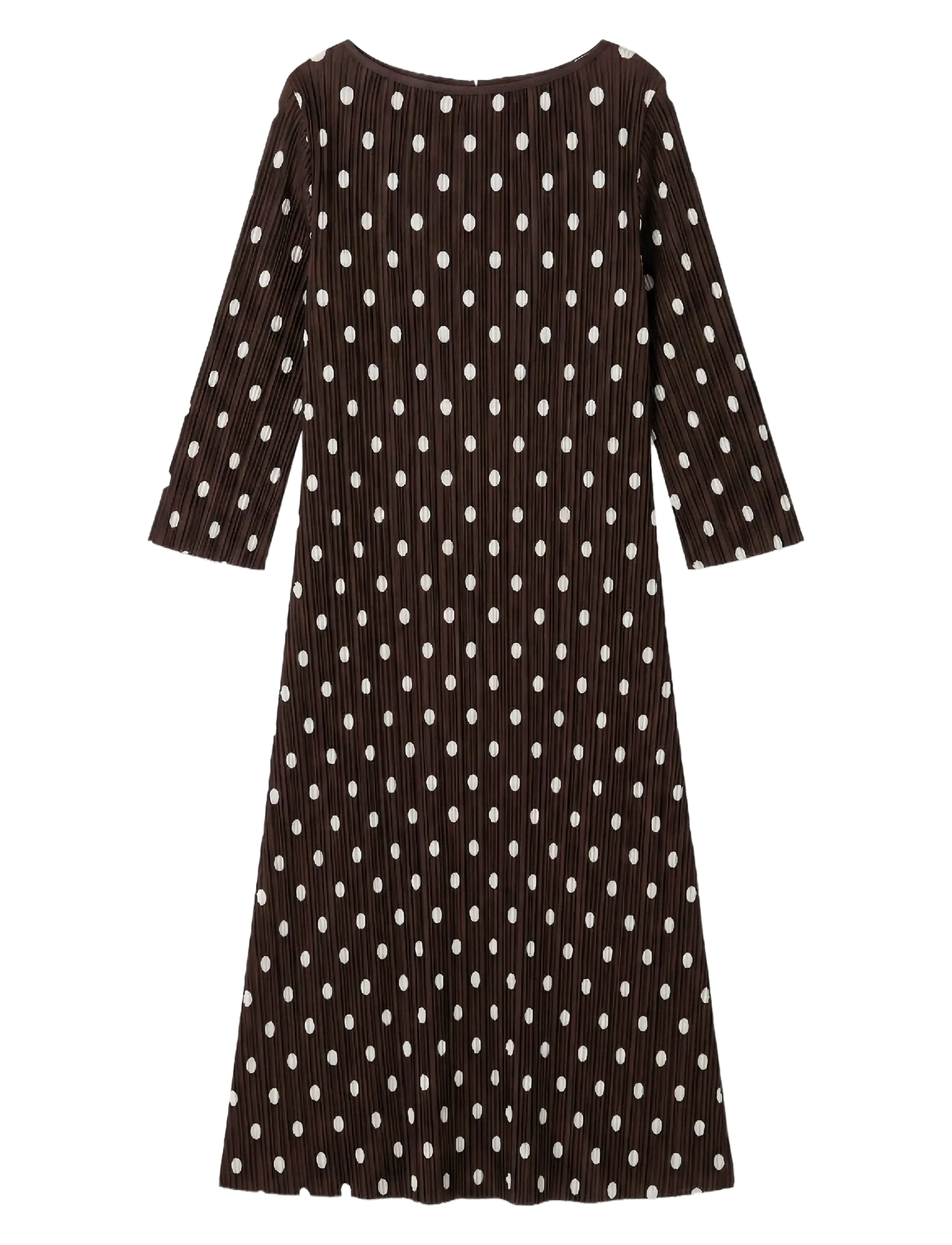 Vero Moda VMKENDAL 3/4 CALF PLISSE DRESS EXP - Kjoler - CHOCOLATE TORTE / multi