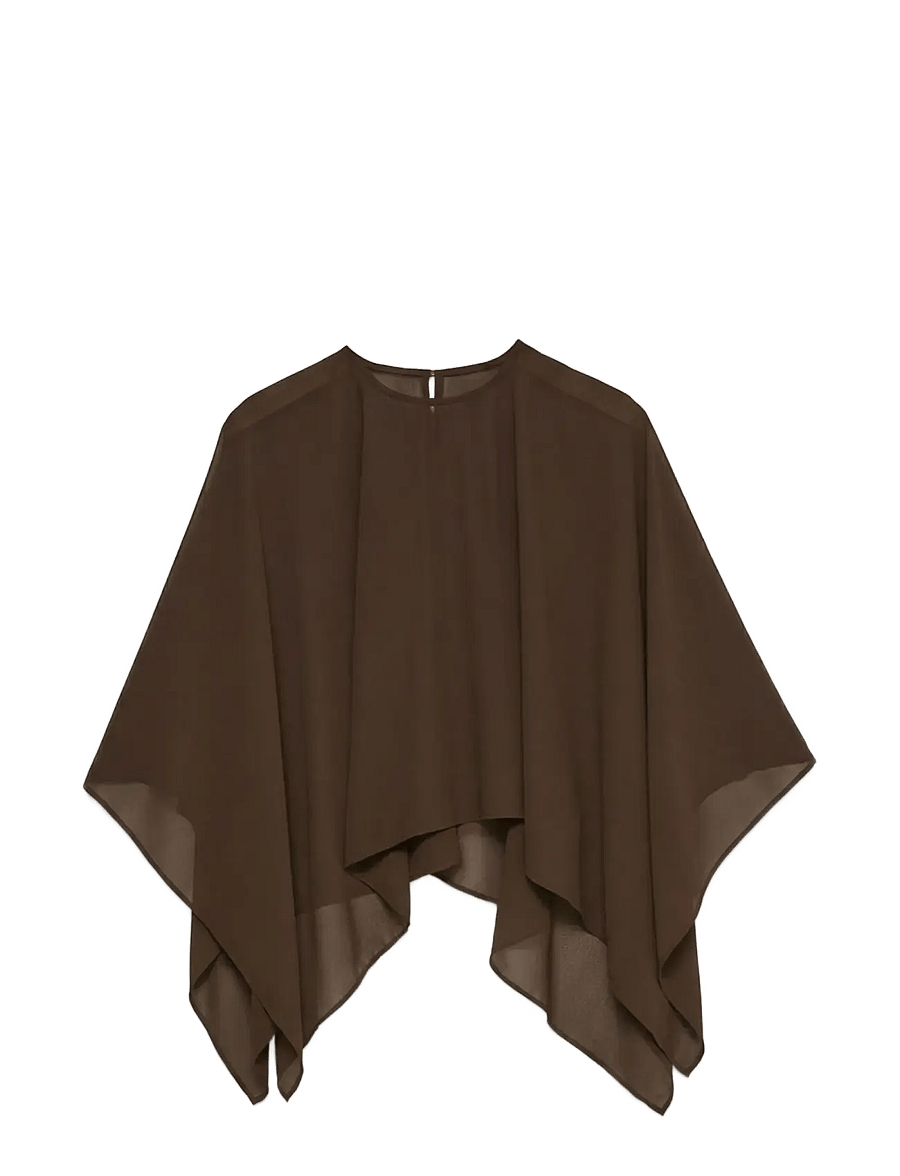 Vero Moda - VMADALYN CAPE TOP WVN EXP - Ärmellose blusen - chicory coffee - 1