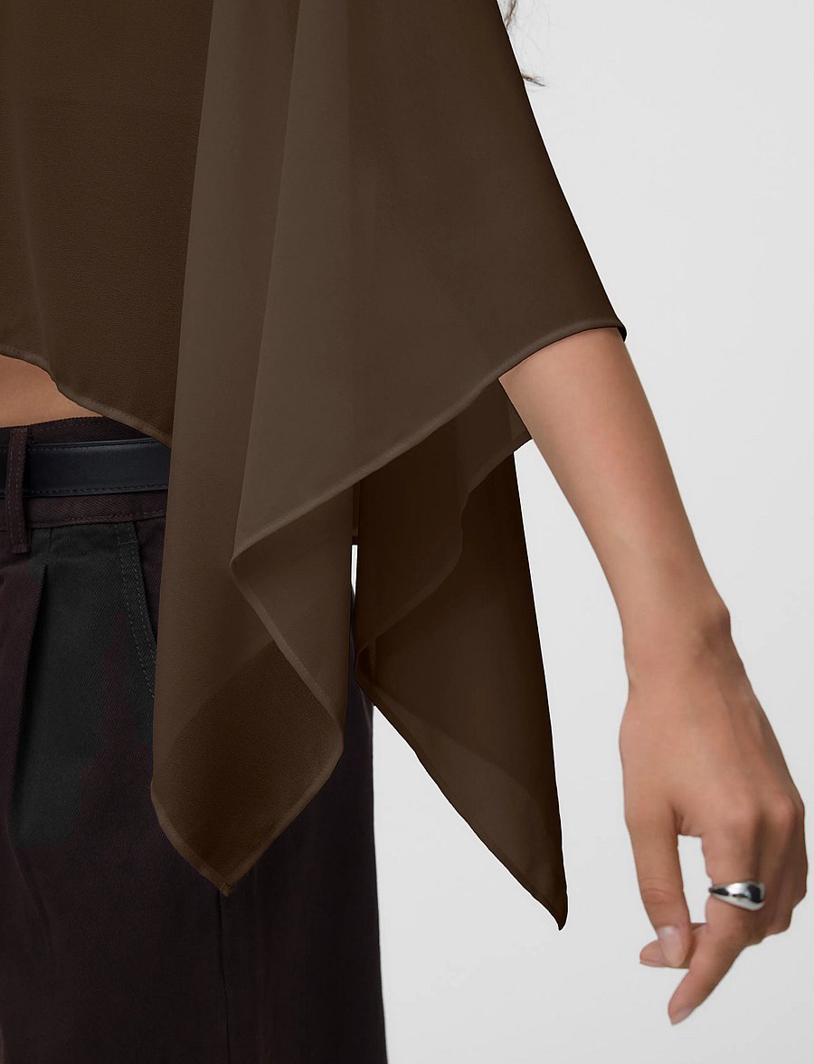 Vero Moda - VMADALYN CAPE TOP WVN EXP - Ärmellose blusen - chicory coffee - 3
