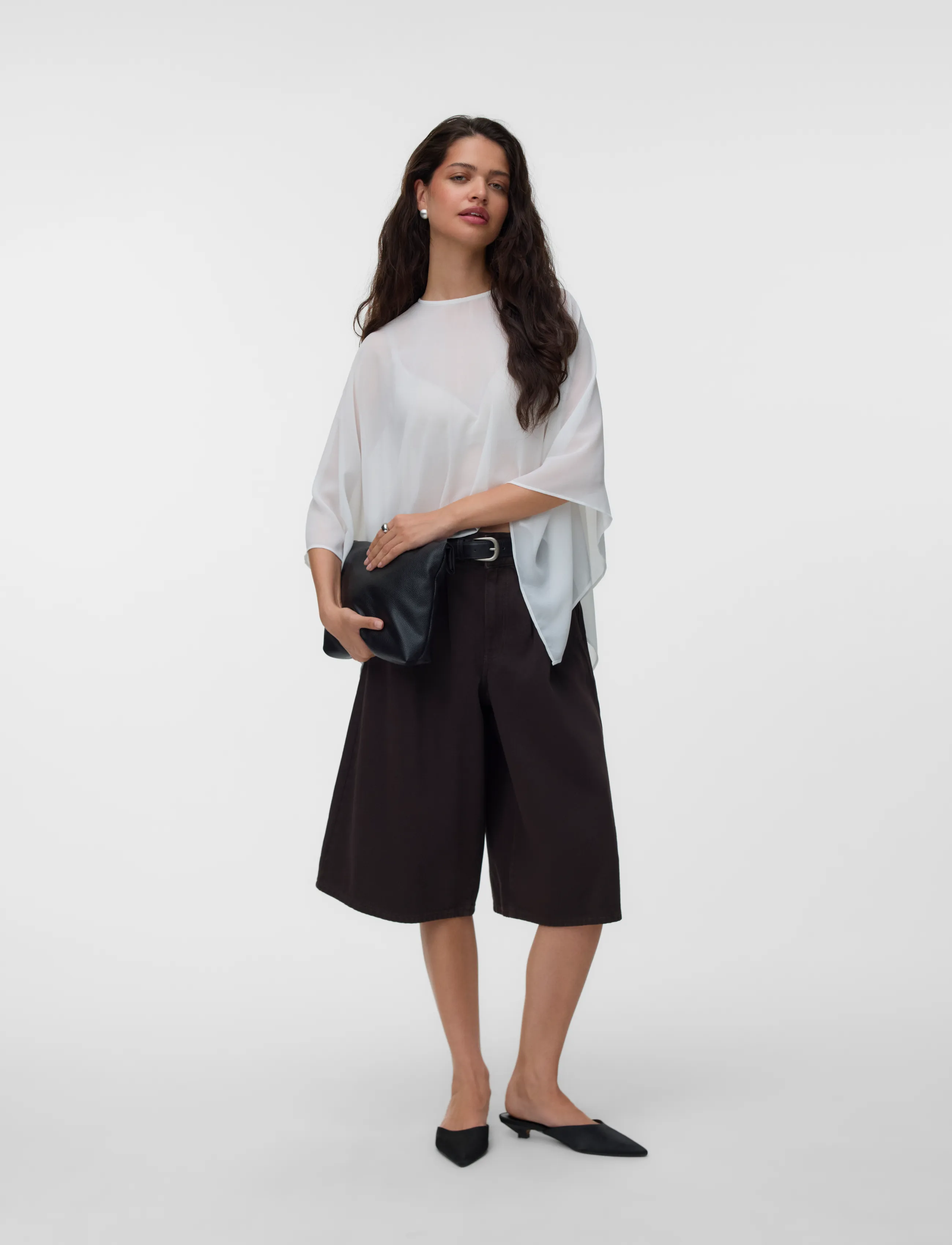 Vero Moda Vmadalyn Cape Top Wvn Exp, Kvinder, Kappe Top, Hvid, Str: M/L