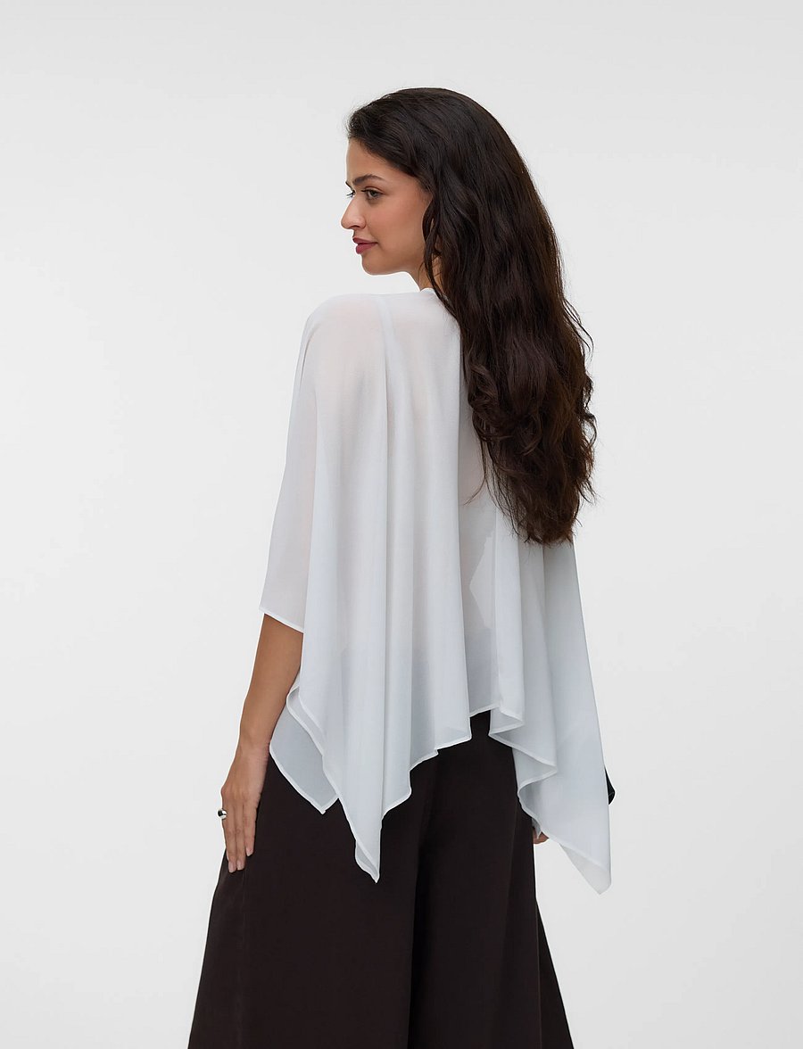 Vero Moda - VMADALYN CAPE TOP WVN EXP - Ærmeløse bluser - snow white - 2