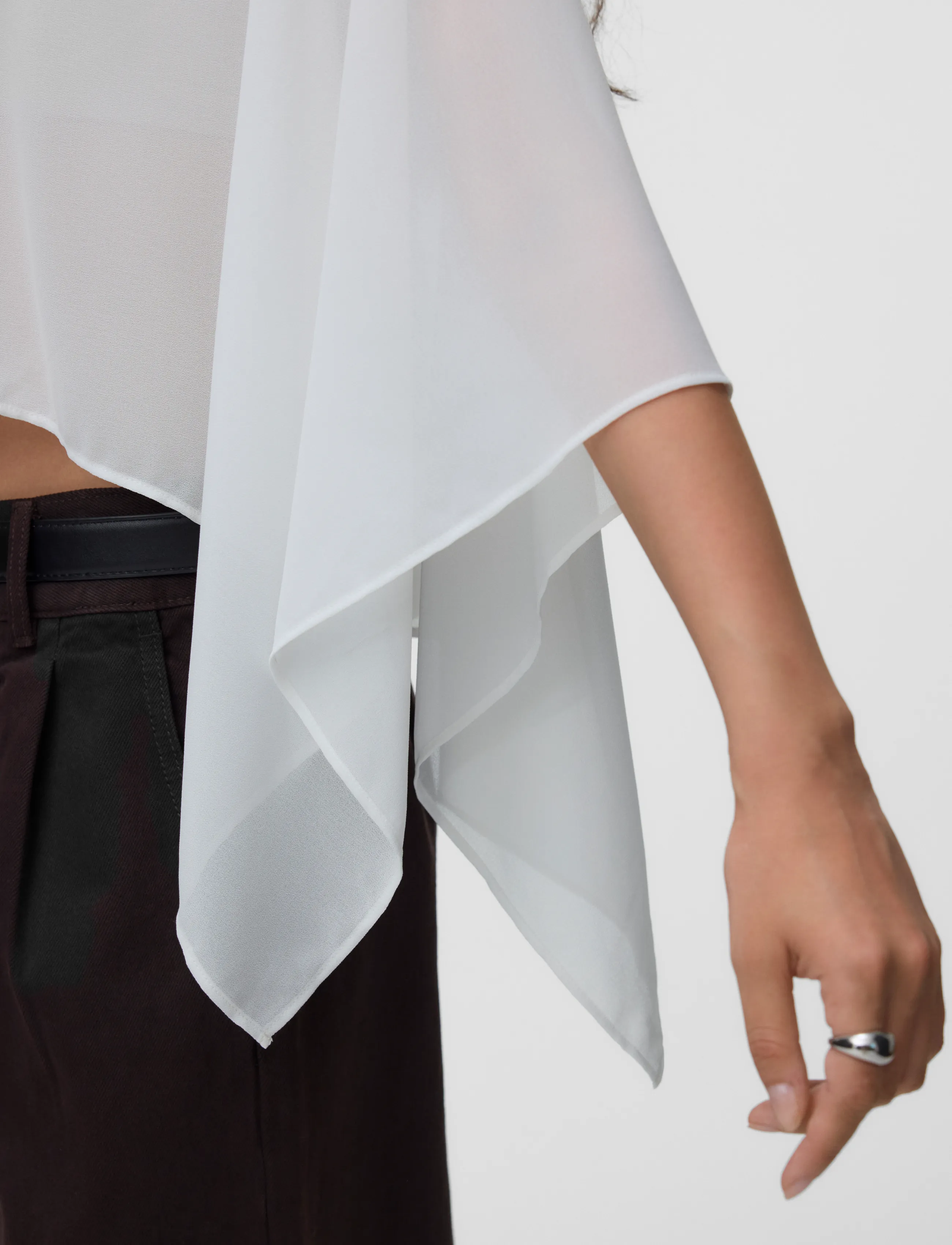 Vero Moda - VMADALYN CAPE TOP WVN EXP - snow white - 4
