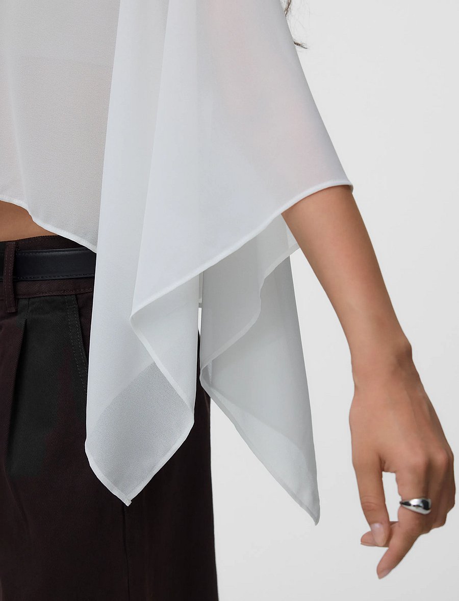 Vero Moda - VMADALYN CAPE TOP WVN EXP - Ærmeløse bluser - snow white - 4