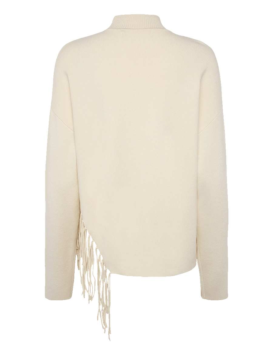 Vero Moda - VMMAGPIE LS HIGHNECK FRINGE PULLOVER VIP - stickade tröjor - birch - 2
