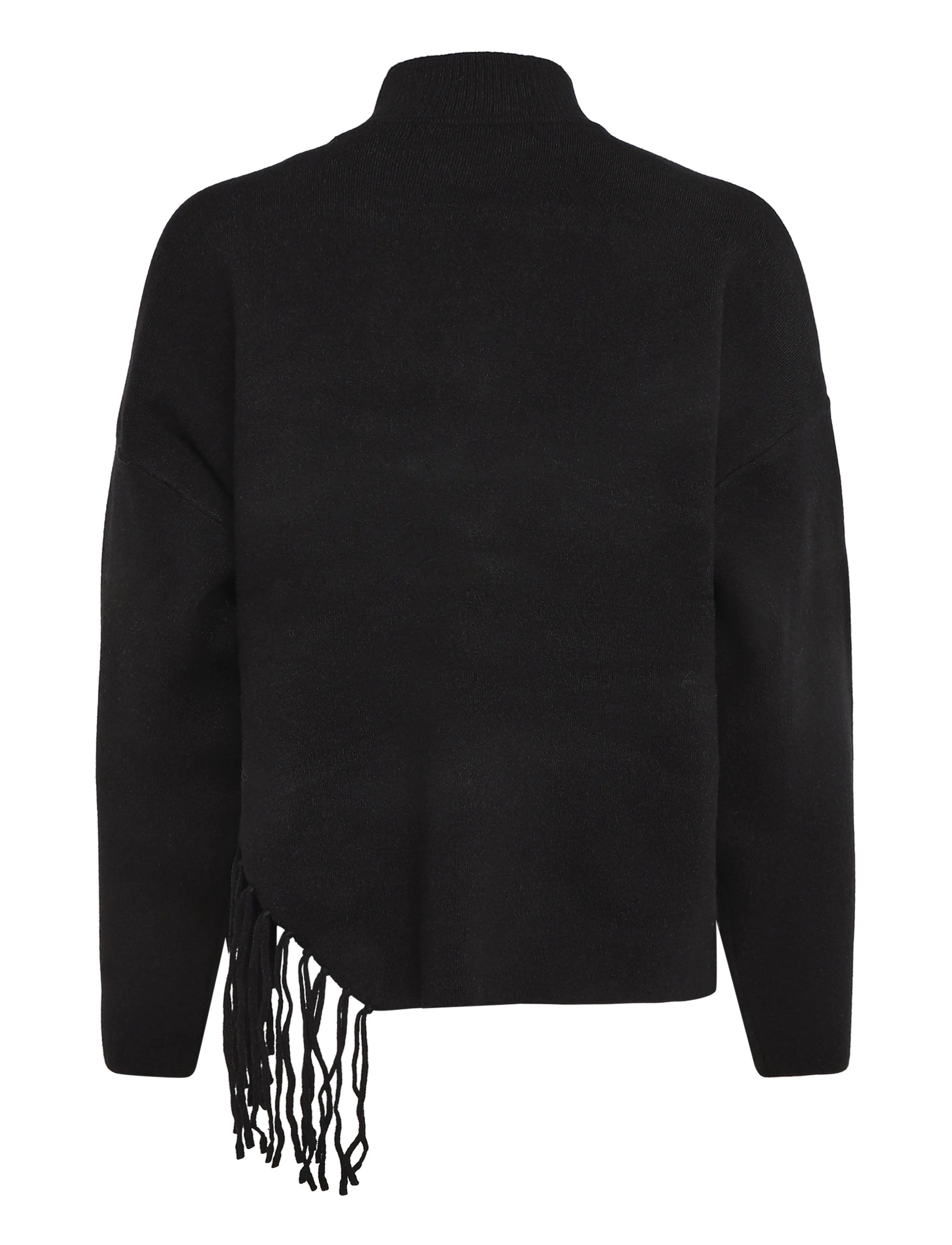 Vero Moda - VMMAGPIE LS HIGHNECK FRINGE PULLOVER VIP - jumpers - black - 2