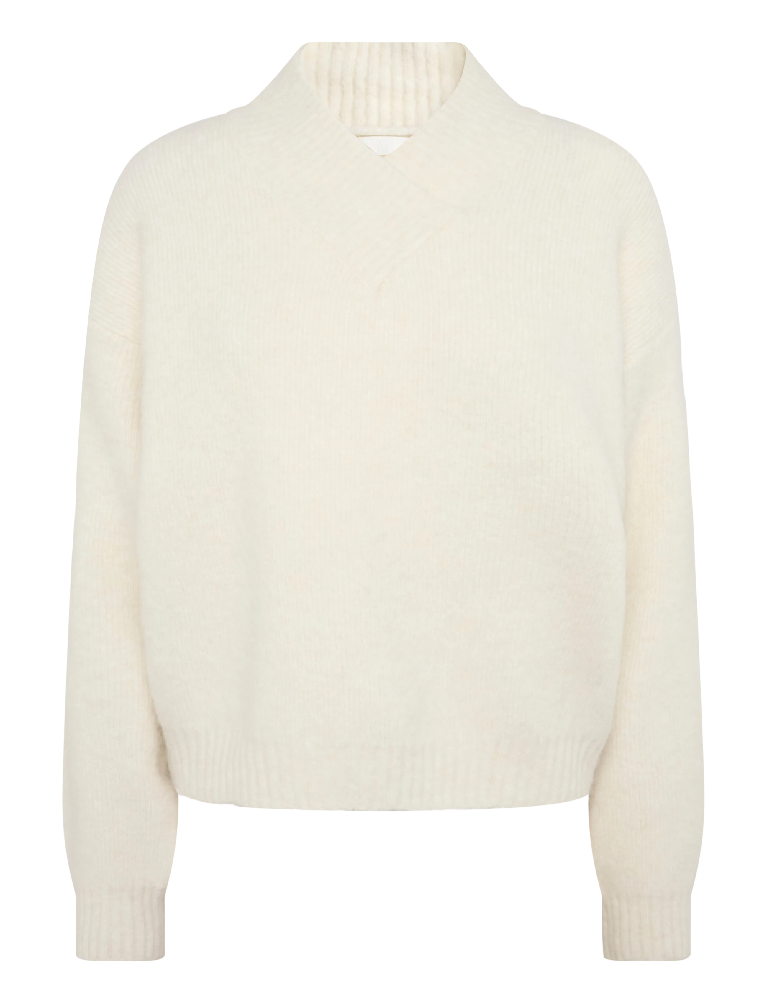 Vero Moda - VMLOON LS TIGHT V-NECK SHORT PULLOVE VIP - striktrøjer - birch - 1