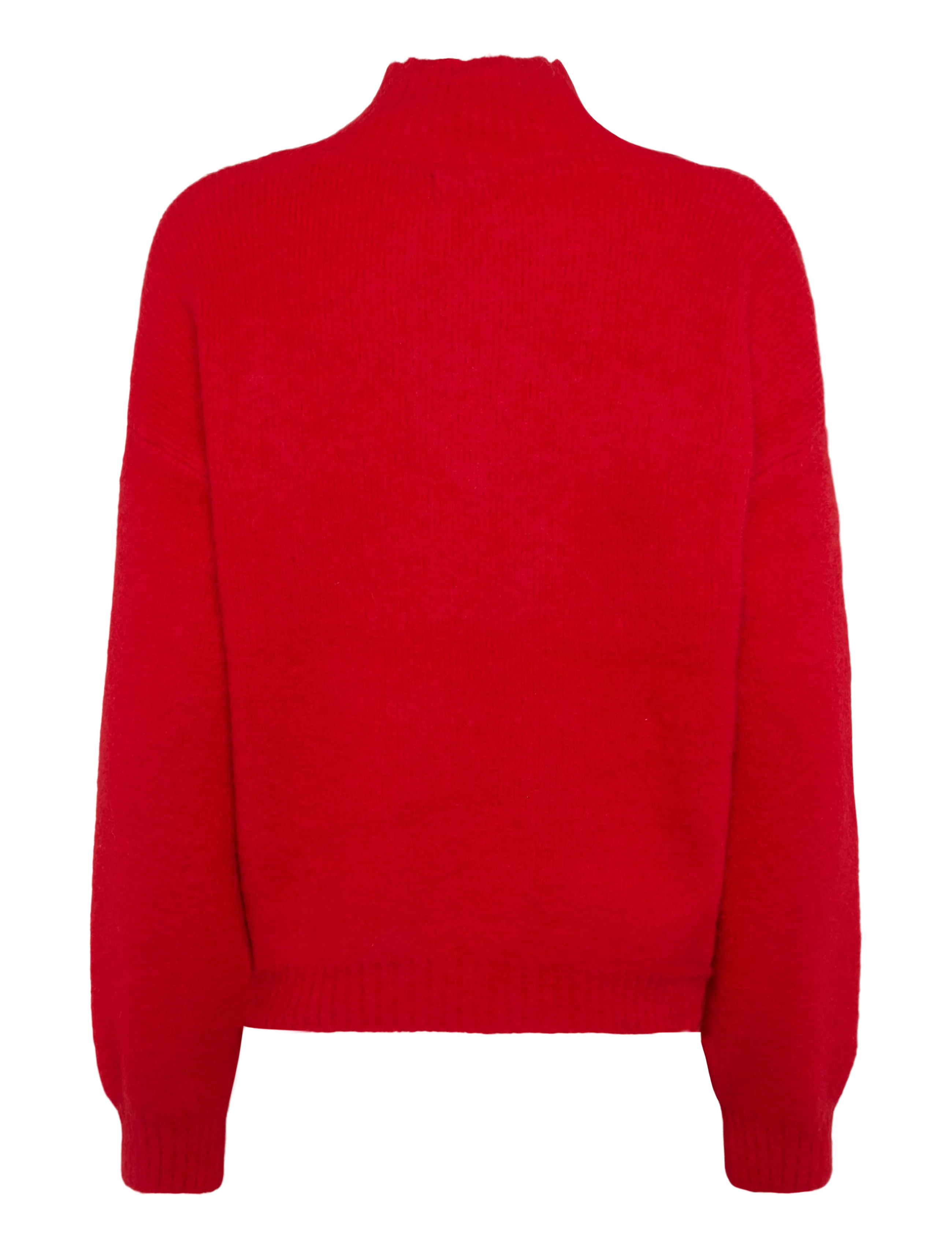 Vero Moda - VMLOON LS TIGHT V-NECK SHORT PULLOVE VIP - striktrøjer - high risk red - 2