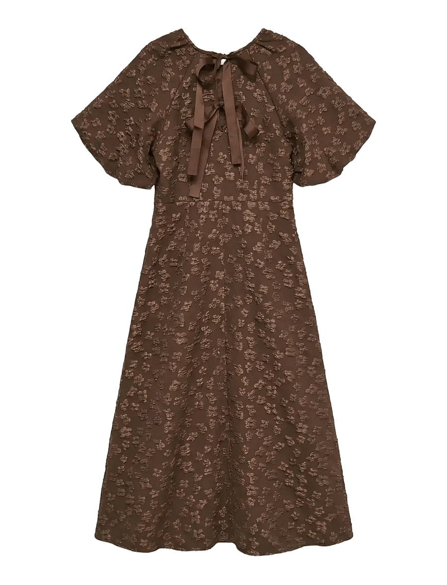 Vero Moda - VMFIA 2/4 DETAIL 7/8 DRESS WVN EXP - midi kjoler - chicory coffee - 1