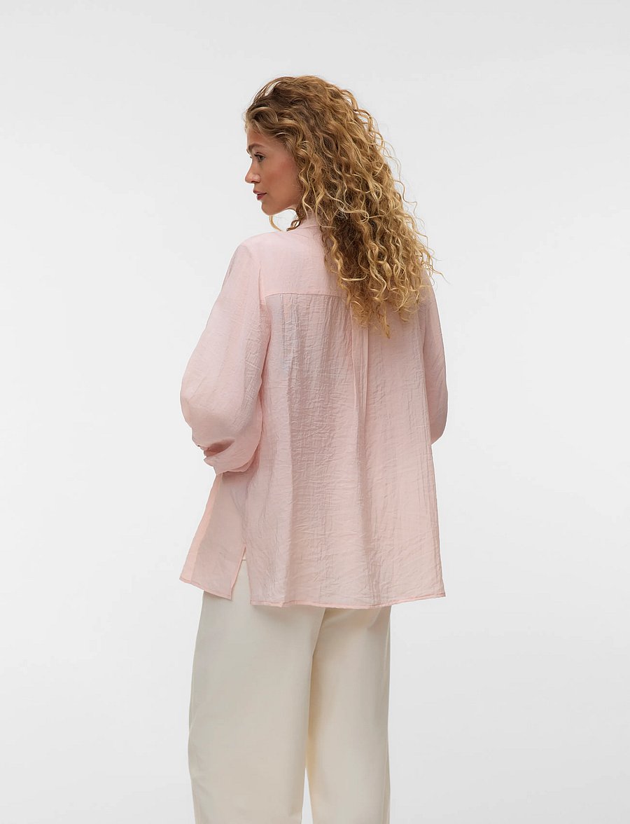 Vero Moda - VMMATHILDA LS OVERSIZE PLEAT SHIRT EXP - langärmlige hemden - pink dogwood - 2