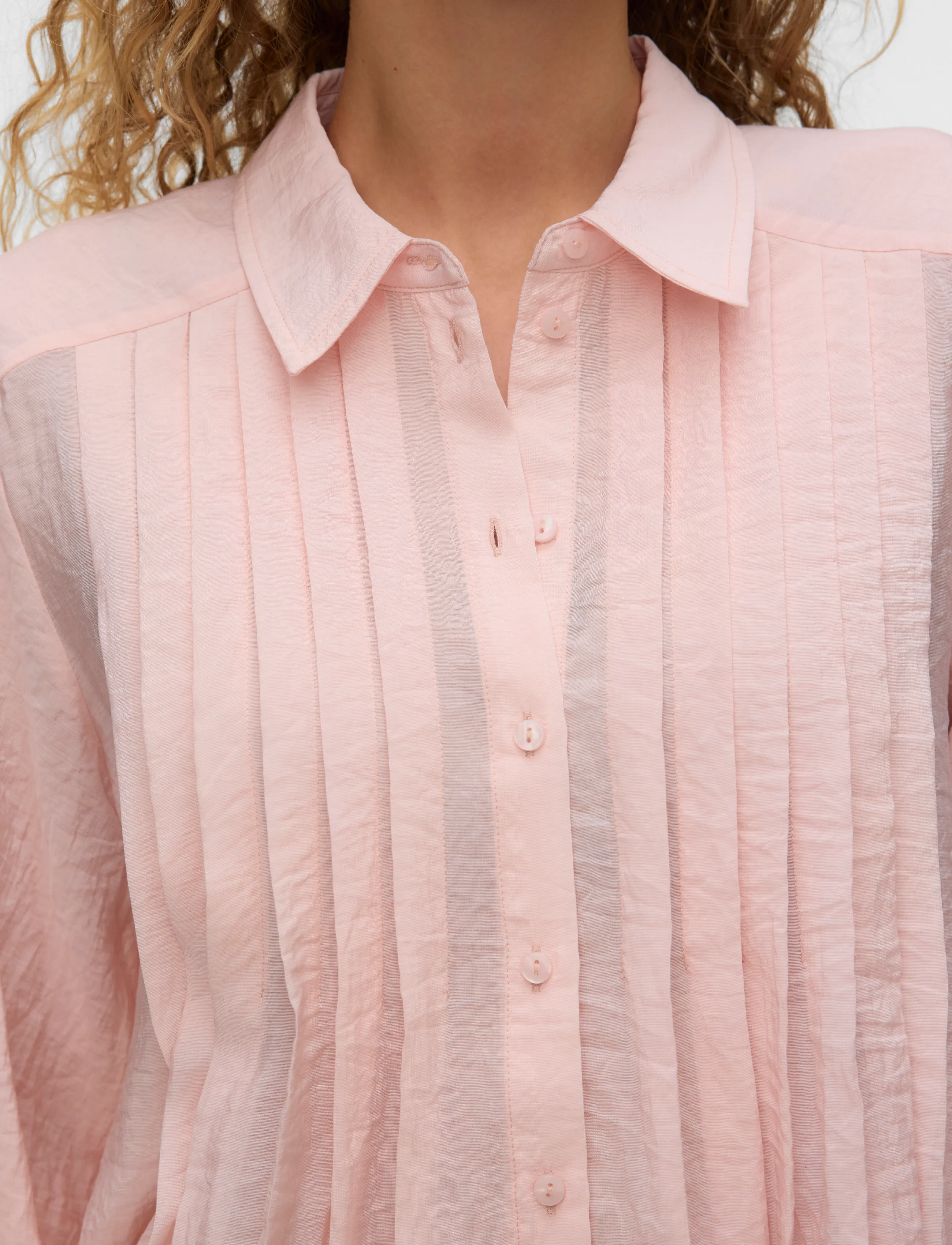 Vero Moda - VMMATHILDA LS OVERSIZE PLEAT SHIRT EXP - langärmlige hemden - pink dogwood - 4