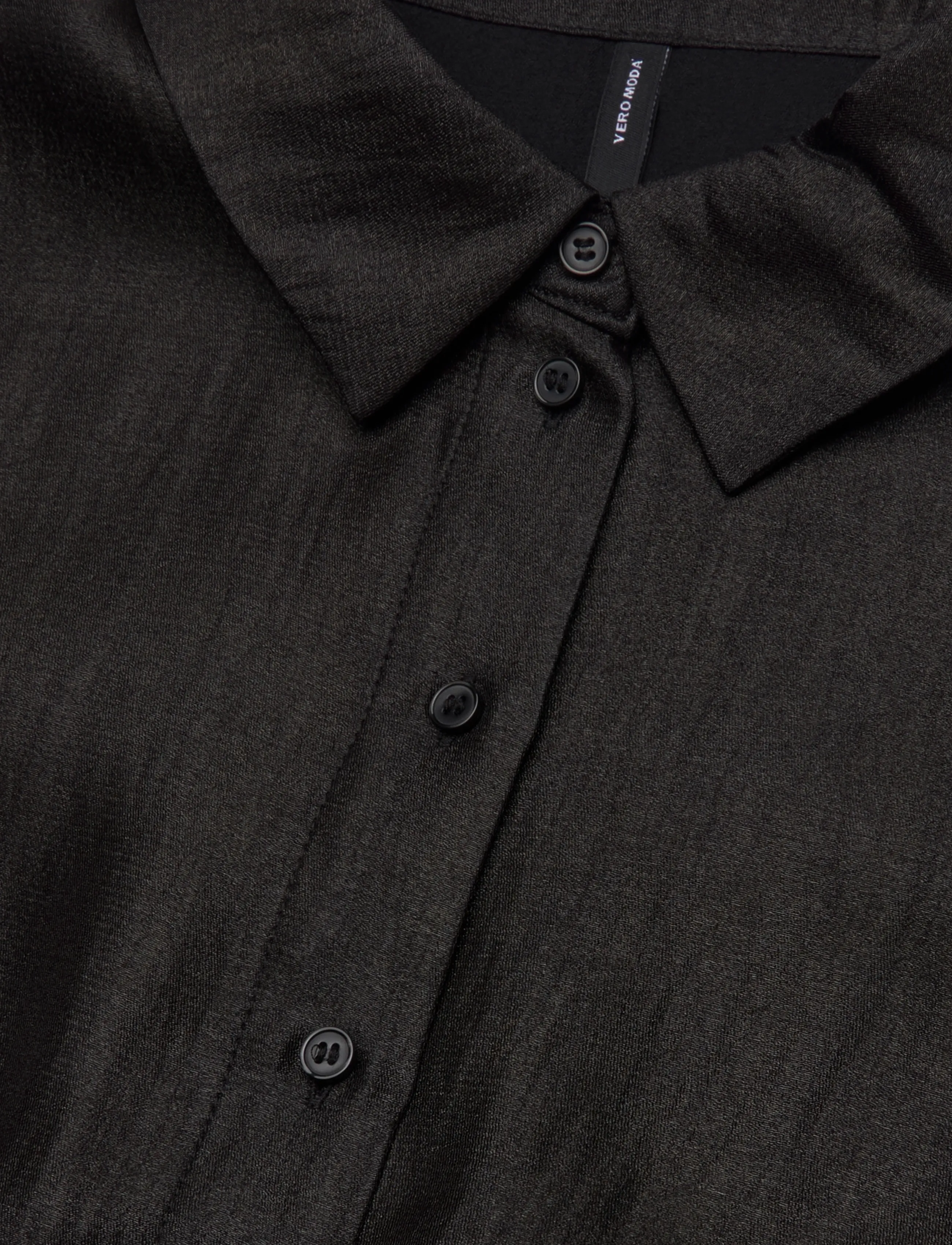 Vero Moda - VMDAGNY LS SHIRT DRESS WVN - skjortklänningar - black - 1