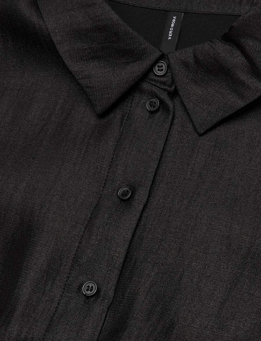Vero Moda - VMDAGNY LS SHIRT DRESS WVN - skjortklänningar - black - 1