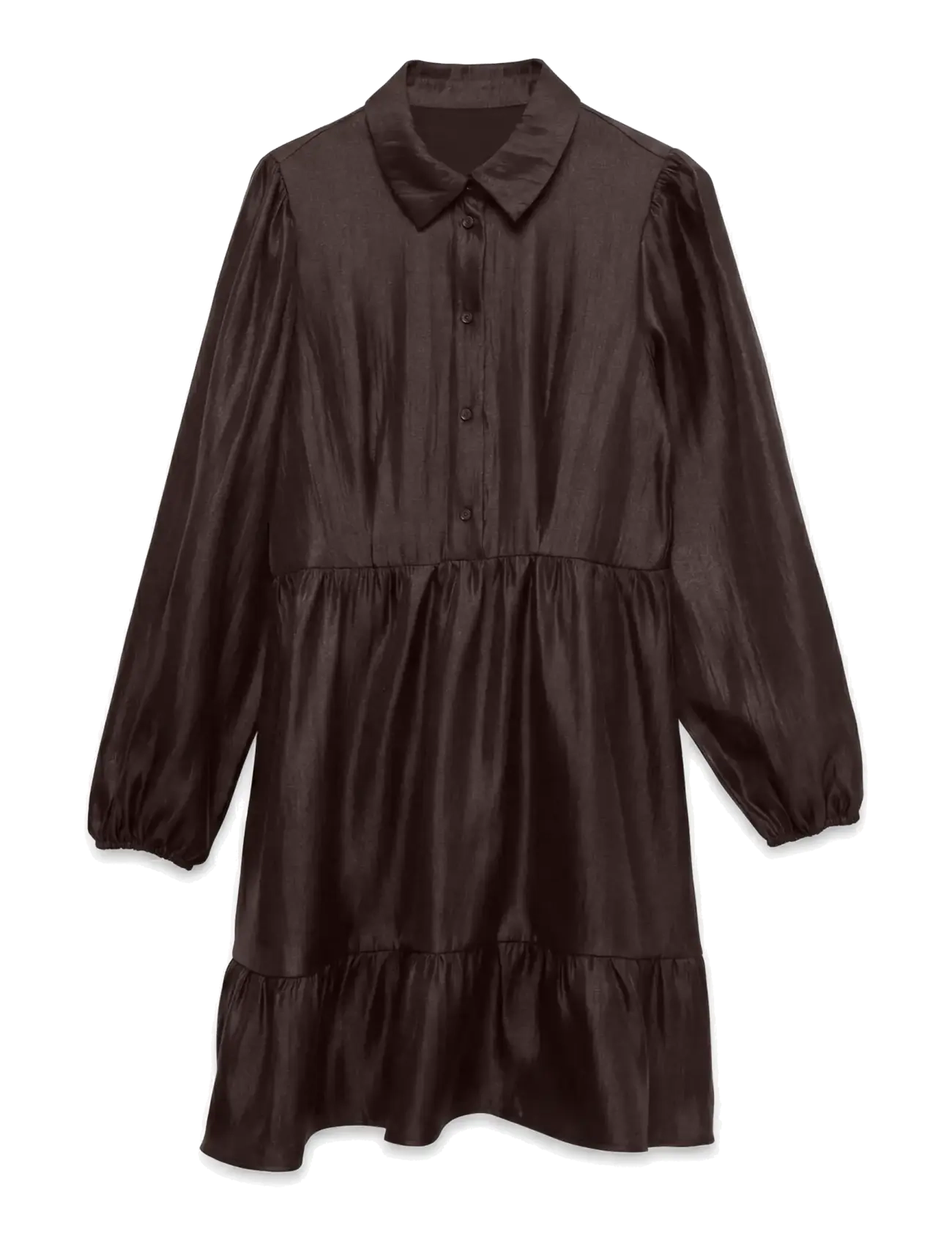 Vero Moda VMDAGNY LS SHIRT DRESS WVN - Tøj - CHOCOLATE TORTE / brown