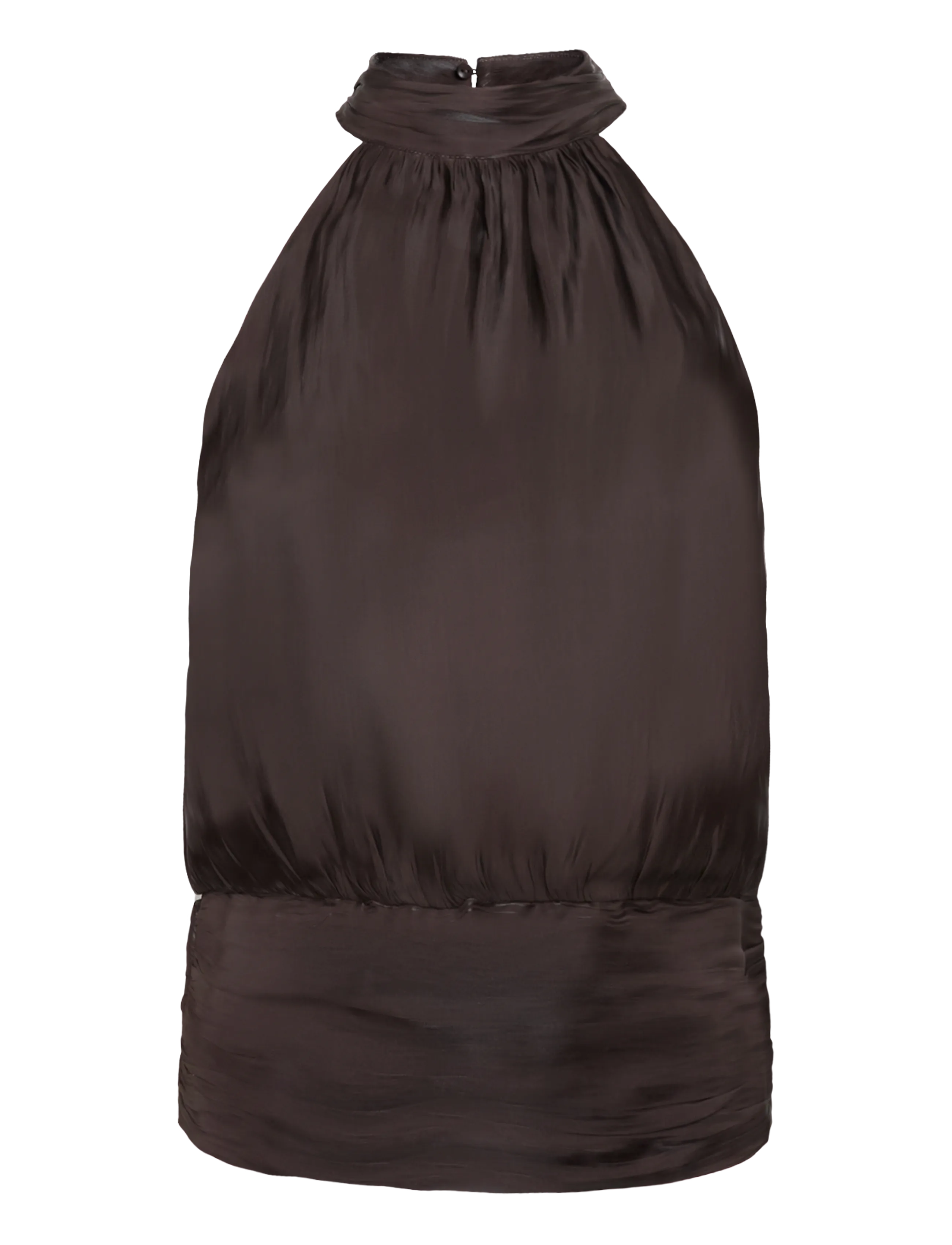 Vero Moda VMPOLLY SL HALTERNECK TOP WVN - Party tops - CHOCOLATE TORTE / brown