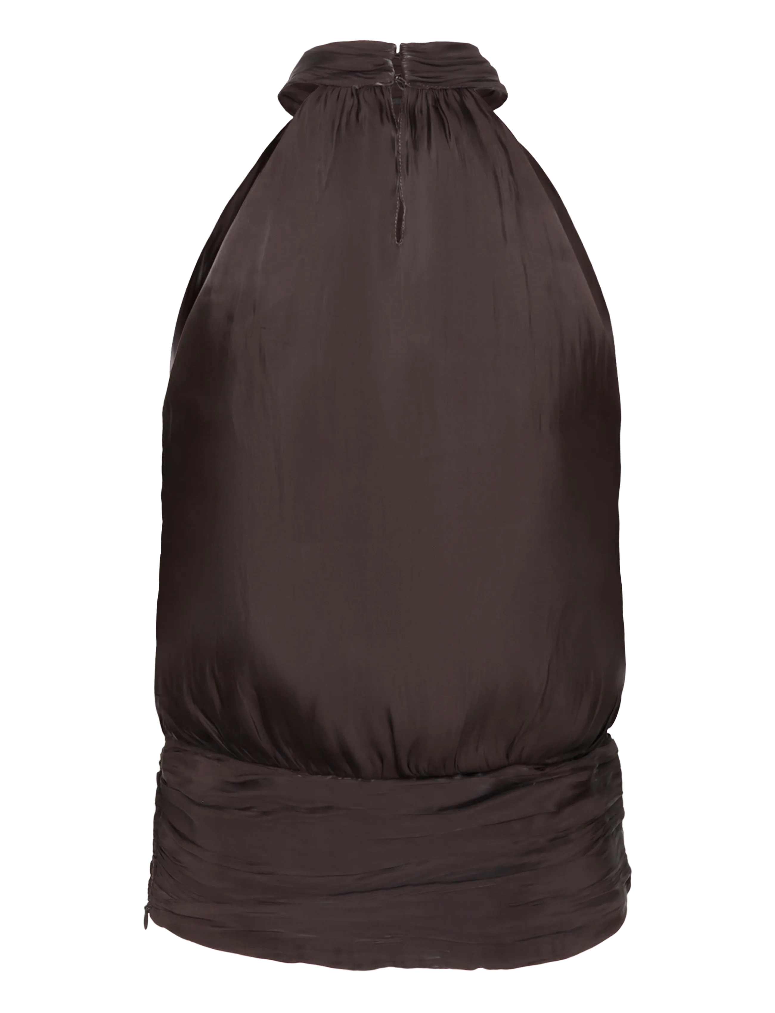 Vero Moda - VMPOLLY SL HALTERNECK TOP WVN - chocolate torte - 1