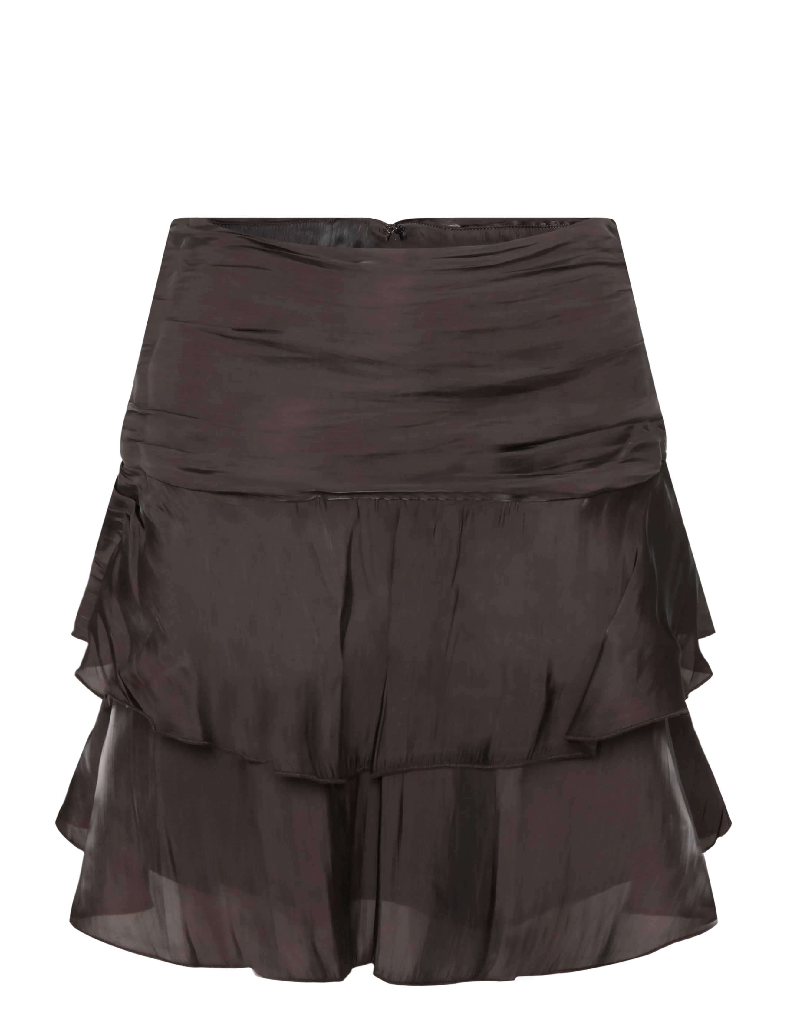 Vero Moda VMPOLLY HW LAYER SHORT SKIRT WVN - Summer in the city - CHOCOLATE TORTE / brown
