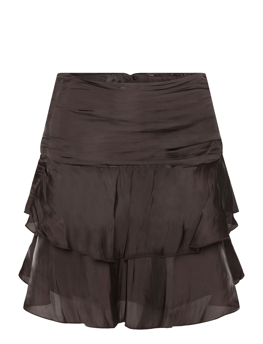 Vero Moda - VMPOLLY HW LAYER SHORT SKIRT WVN - miniseelikud - chocolate torte - 1