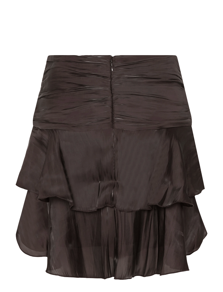 Vero Moda - VMPOLLY HW LAYER SHORT SKIRT WVN - miniseelikud - chocolate torte - 2