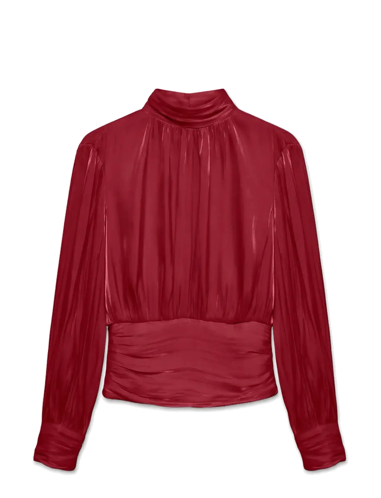 Vmpolly Ls High Neck Top Wvn