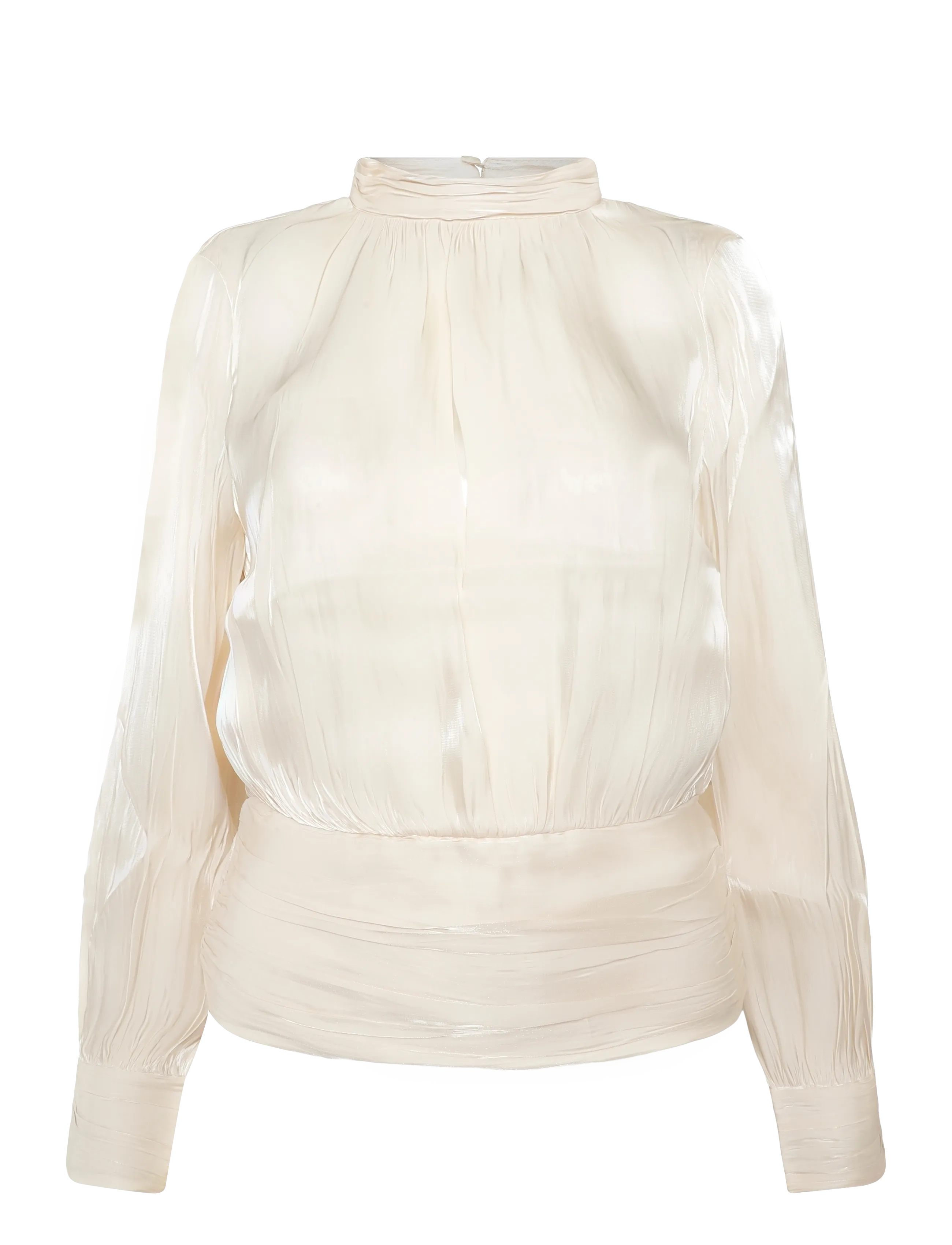 Vero Moda Vmpolly Ls High Neck Top Wvn - Cream - XL