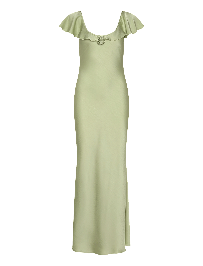 Vero Moda - VMRITA CS ROSE MAXI DRESS WVN EXP - festkjoler - celadon green - 0