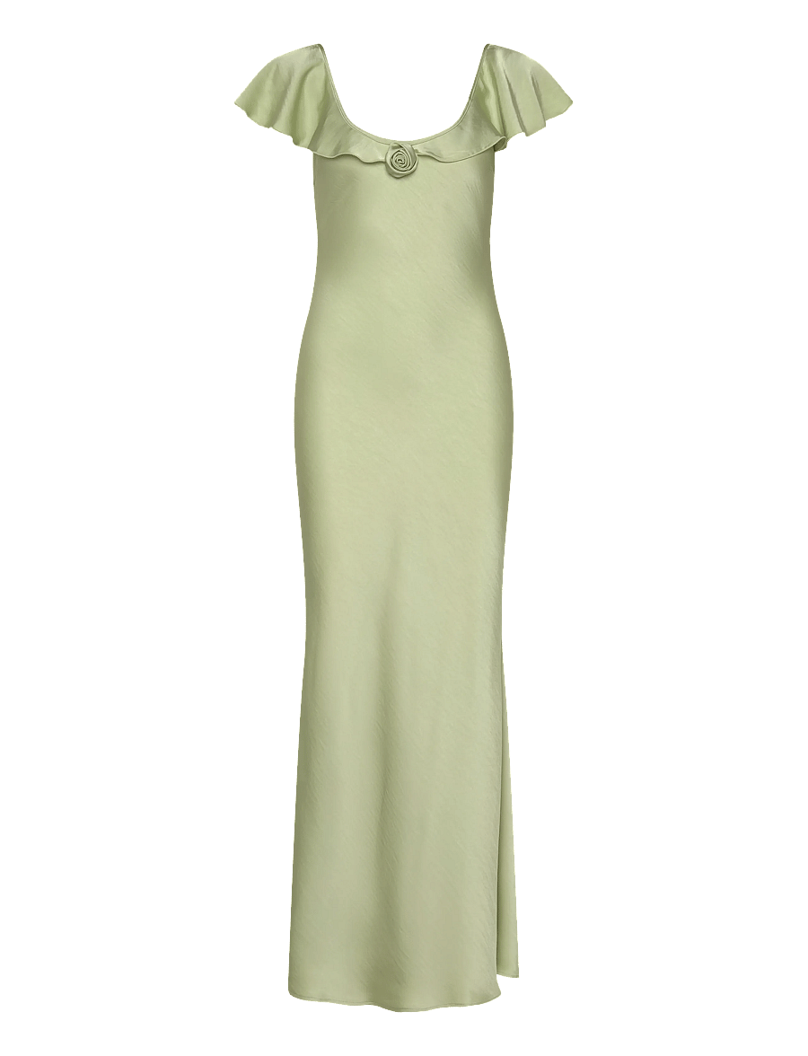 Vero Moda - VMRITA CS ROSE MAXI DRESS WVN EXP - kleitas svinībām - celadon green - 0