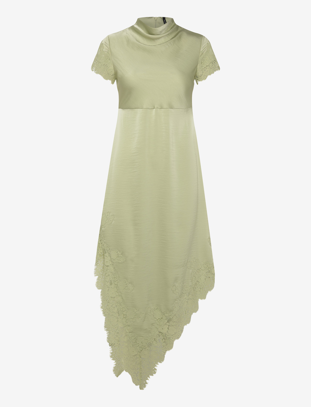 Vero Moda - VMRITA CS LACE MAXI DRESS WVN EXP - aftenkjoler - celadon green - 0