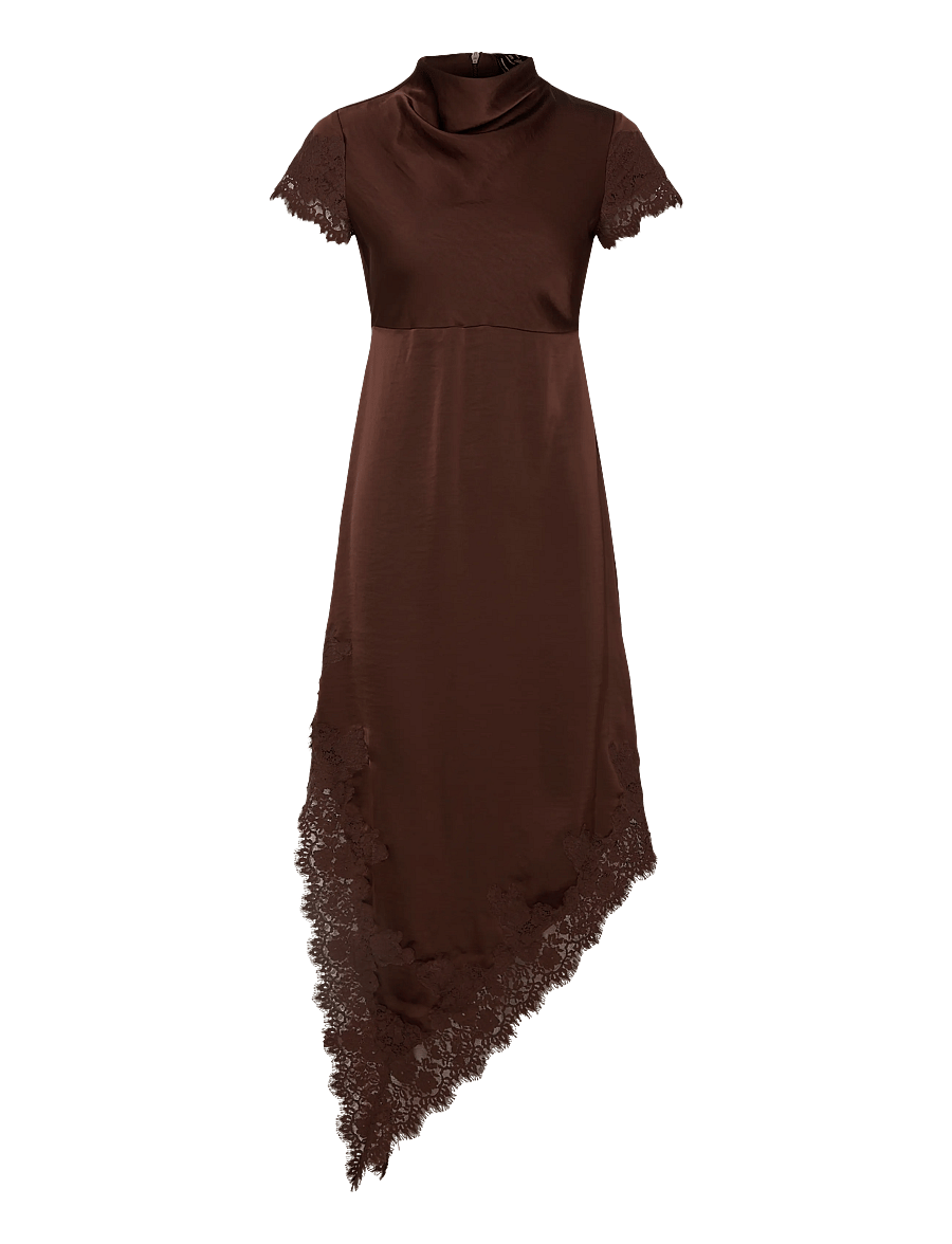 Vero Moda - VMRITA CS LACE MAXI DRESS WVN EXP - vakarkleitas - chicory coffee - 0