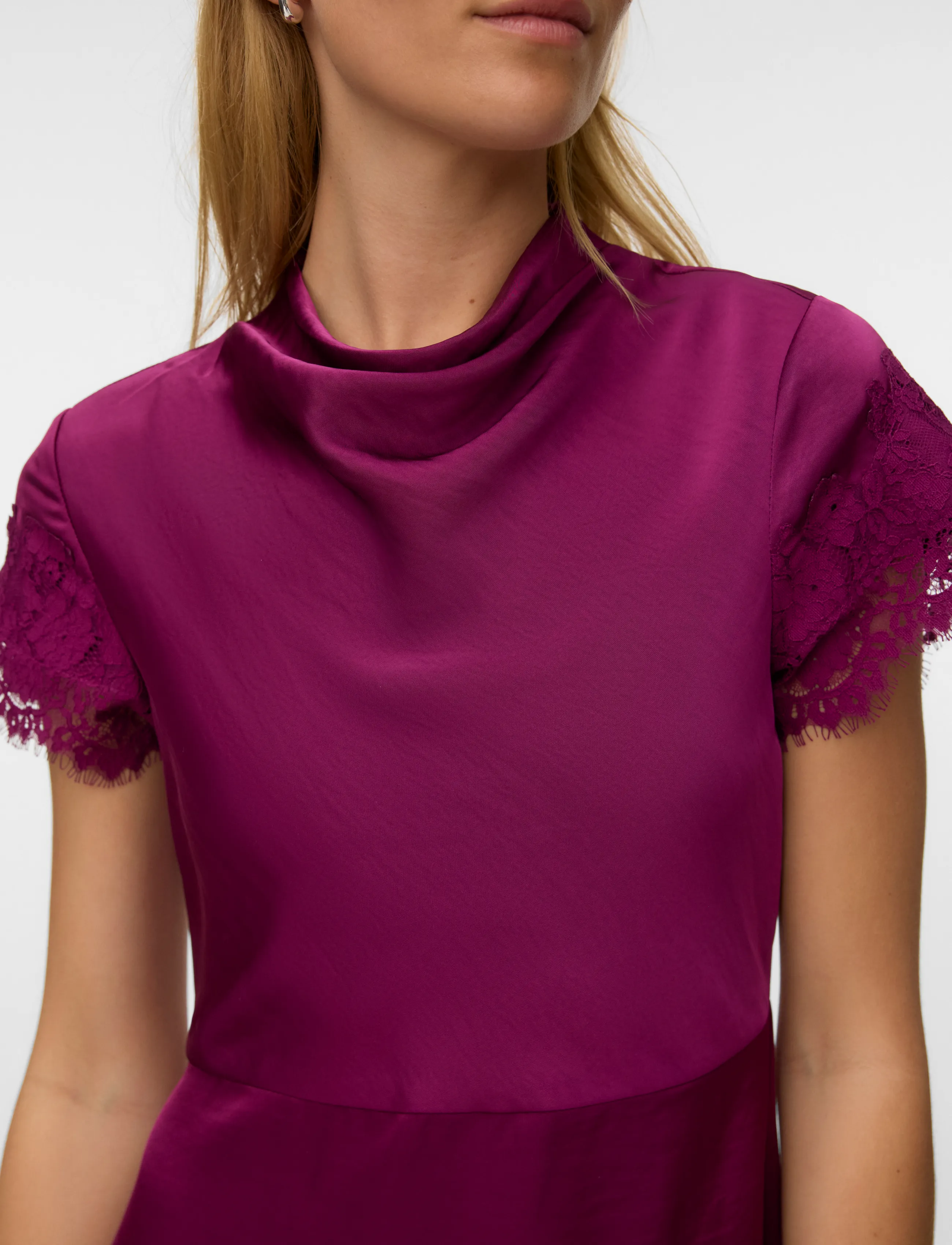 Vero Moda - VMRITA CS LACE MAXI DRESS WVN EXP - selskapskjoler - purple potion - 4