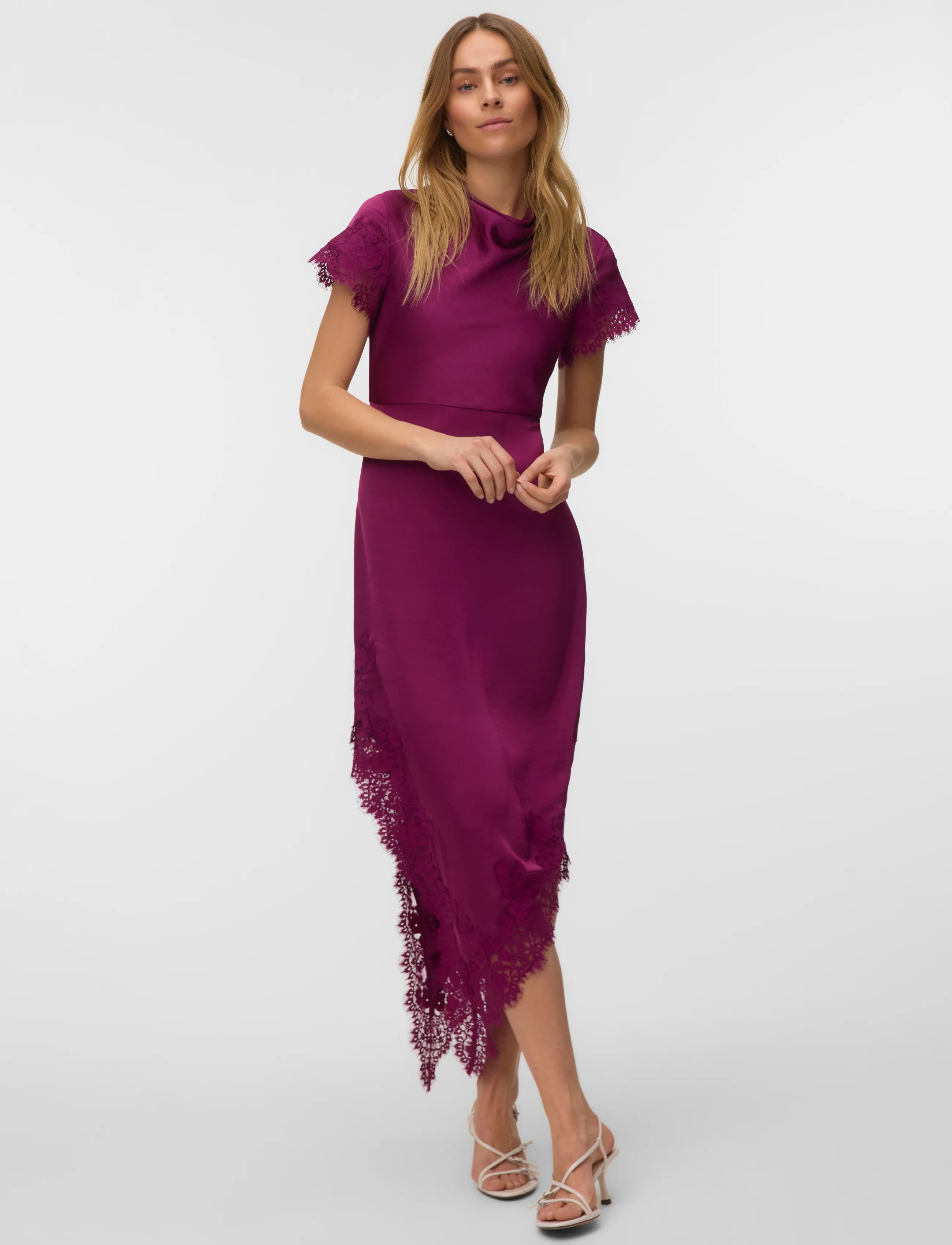 Vero Moda - VMRITA CS LACE MAXI DRESS WVN EXP - selskapskjoler - purple potion - 5