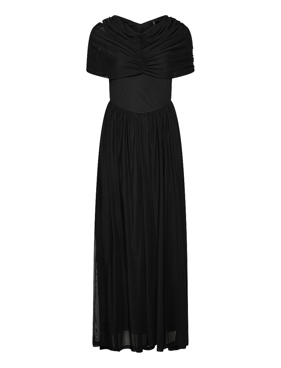 Vero Moda - VMROSETTA CAPE DETAIL MAXI DRESS JRS EXP - festkjoler - black - 1