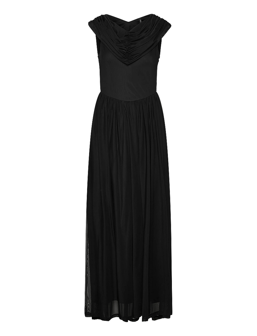 Vero Moda - VMROSETTA CAPE DETAIL MAXI DRESS JRS EXP - festkjoler - black - 2