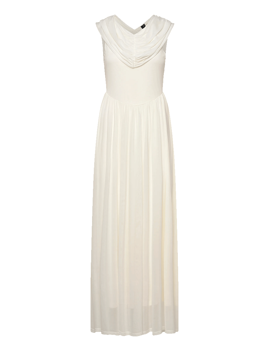 Vero Moda - VMROSETTA CAPE DETAIL MAXI DRESS JRS EXP - festklänningar - cloud dancer - 2