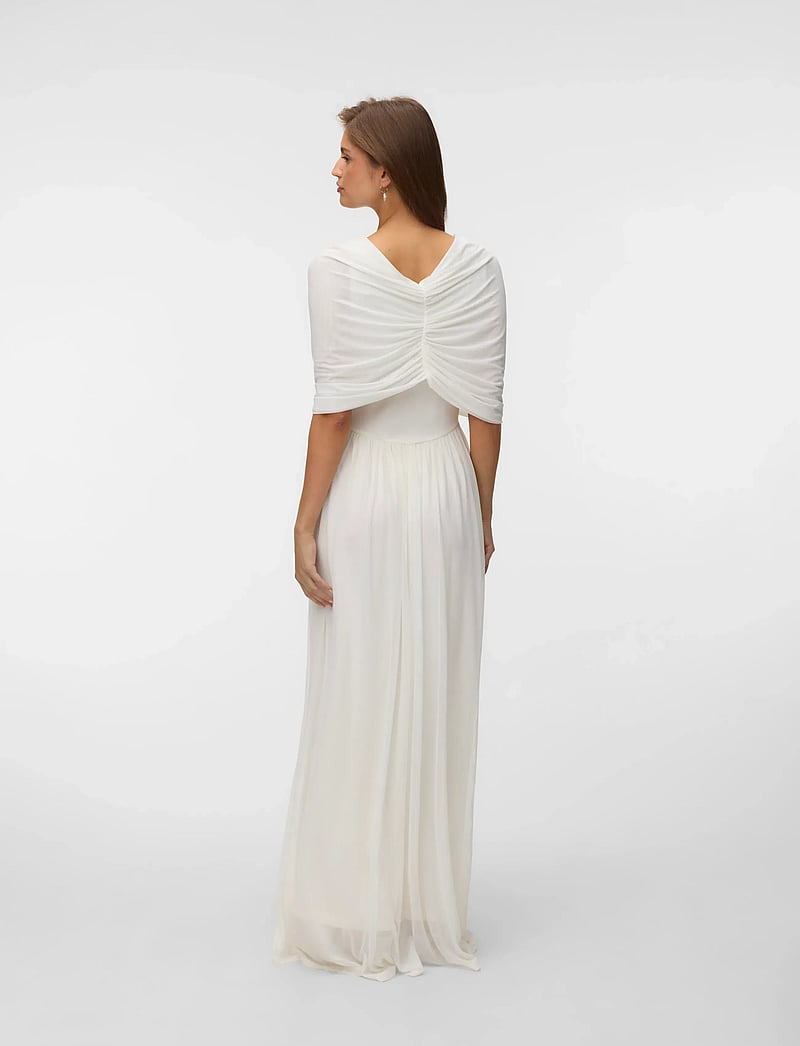 Vero Moda - VMROSETTA CAPE DETAIL MAXI DRESS JRS EXP - party dresses - cloud dancer - 4