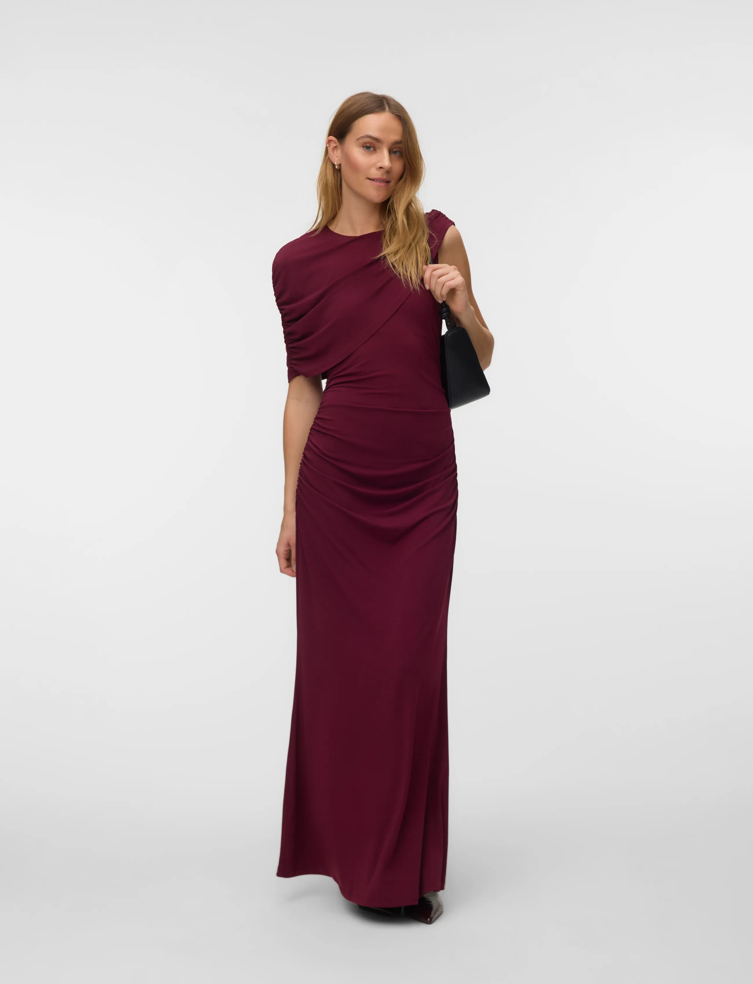 Vero Moda VMKASSANDRA CAPE MAXI DRESS JRS EXP - Modes tendences - WINDSOR WINE / burgundy