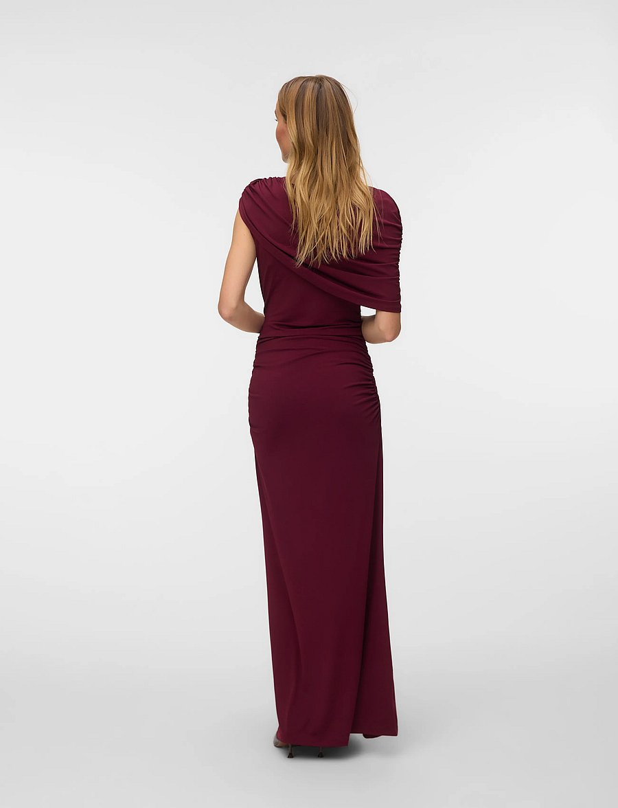 Vero Moda - VMKASSANDRA CAPE MAXI DRESS JRS EXP - maksimekot - windsor wine - 2