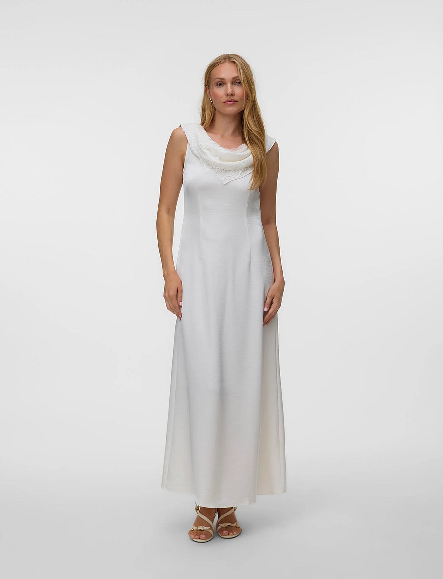 Vero Moda - VMTIANA SL LACE ANKLE DRESS EXP - lace dresses - cloud dancer - 0