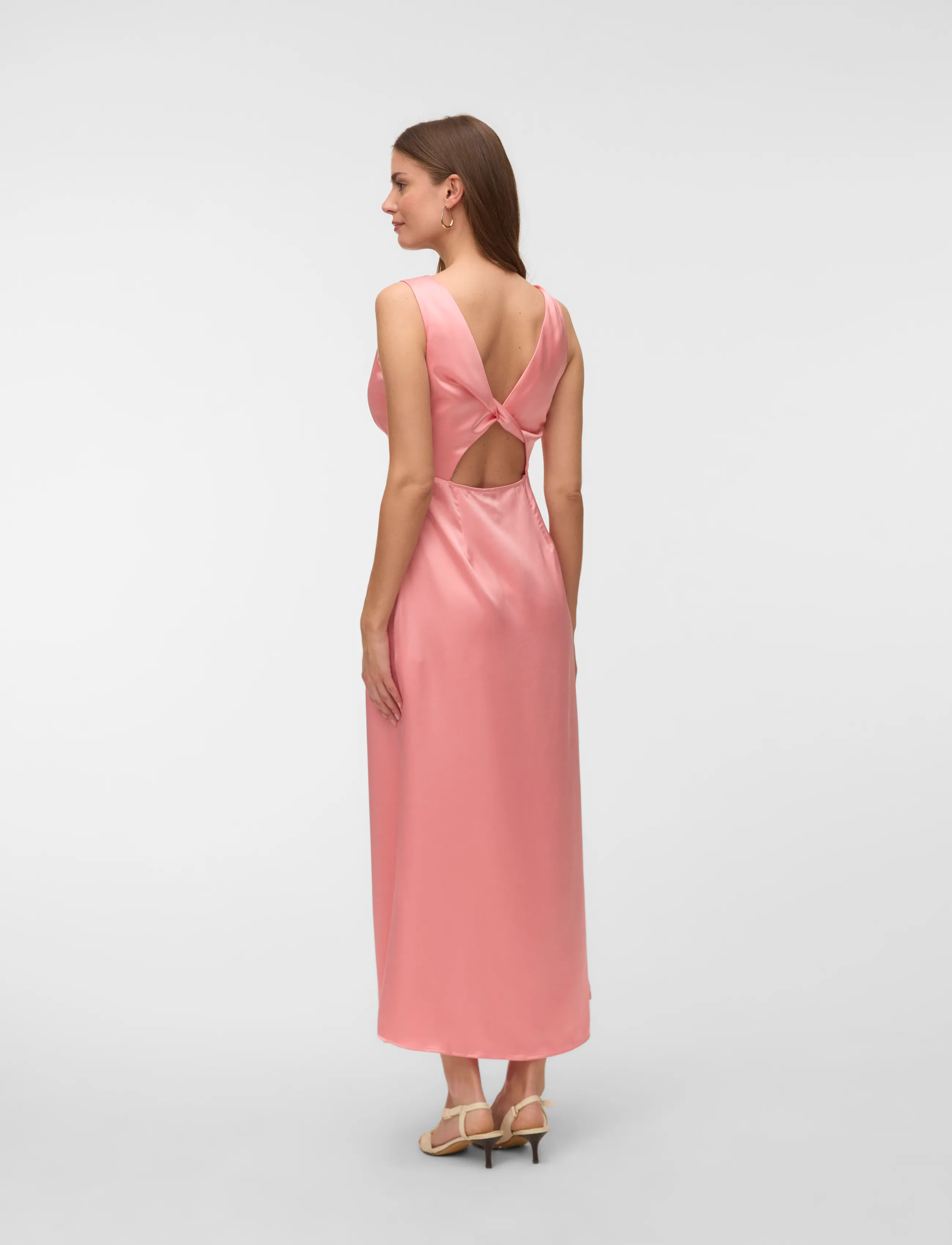 Vero Moda - VMGIANNA SL ANKLE DRESS EXP - slip dresses - living coral - 3