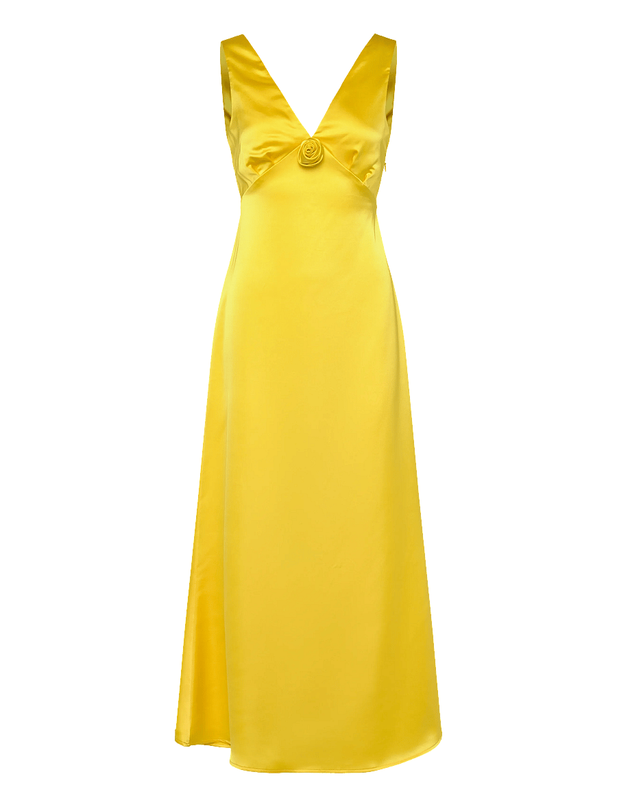 Vero Moda - VMGIANNA SL ANKLE DRESS EXP - schlupfkleider - minion yellow - 1