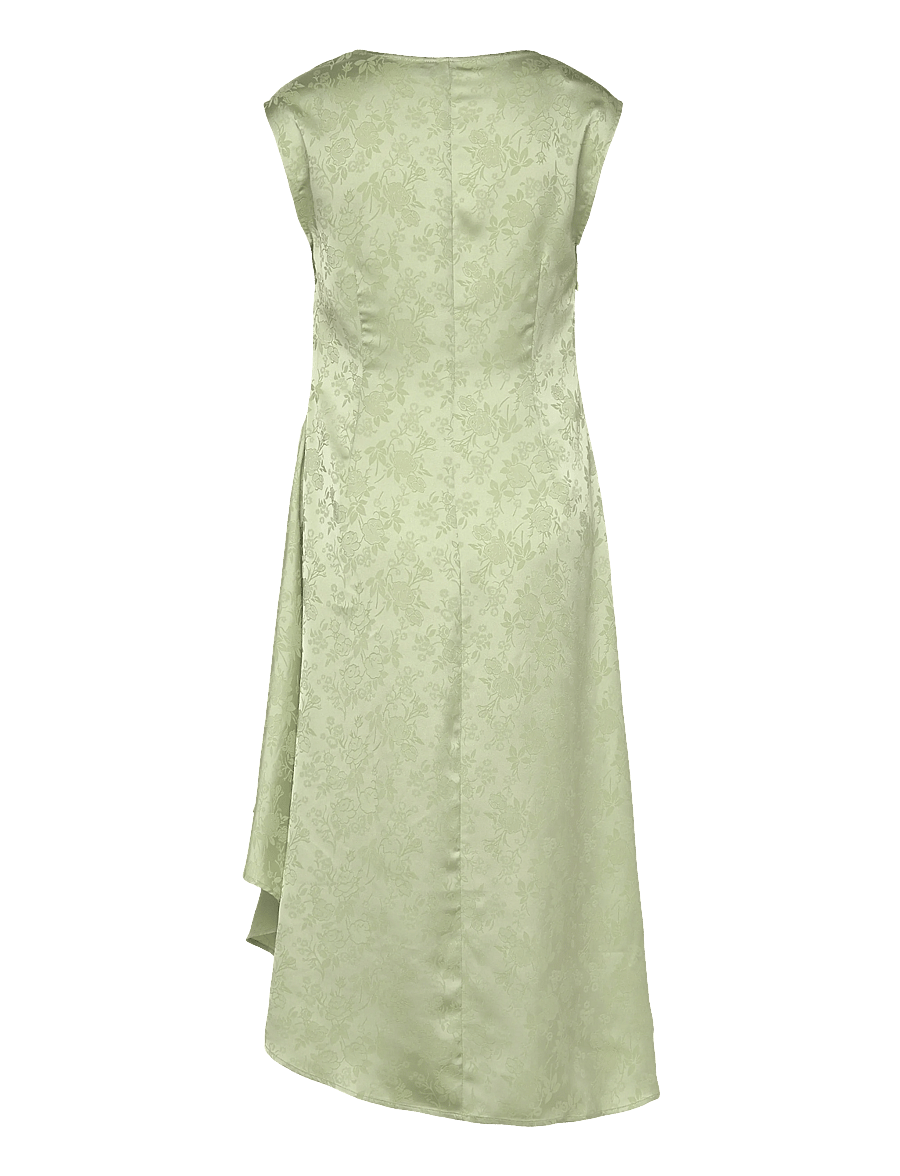 Vero Moda - VMWINNIE SL ROUCHED DRESS EXP - juhlamekot - celadon green - 2